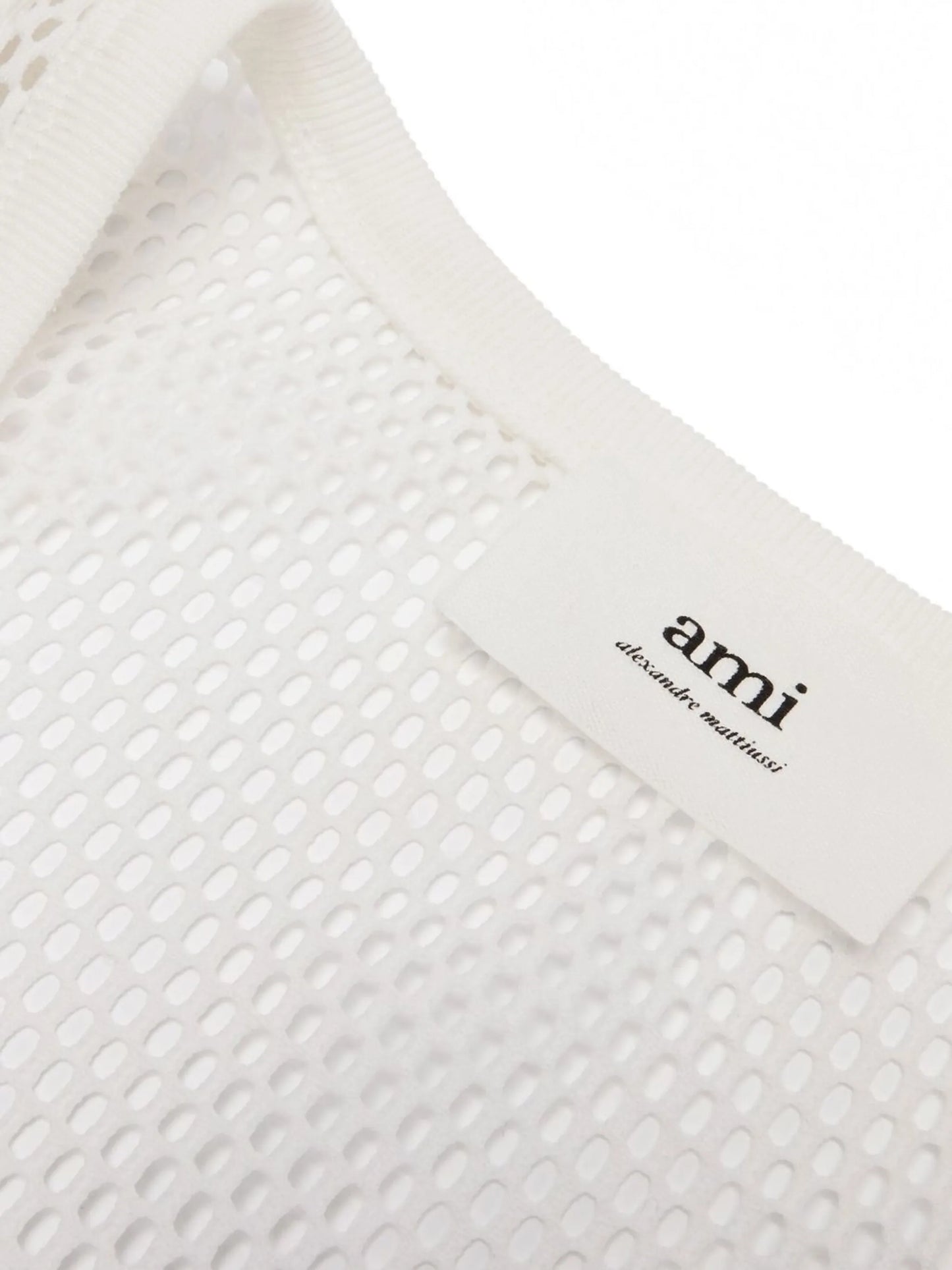 sleeveless open-knit tank top