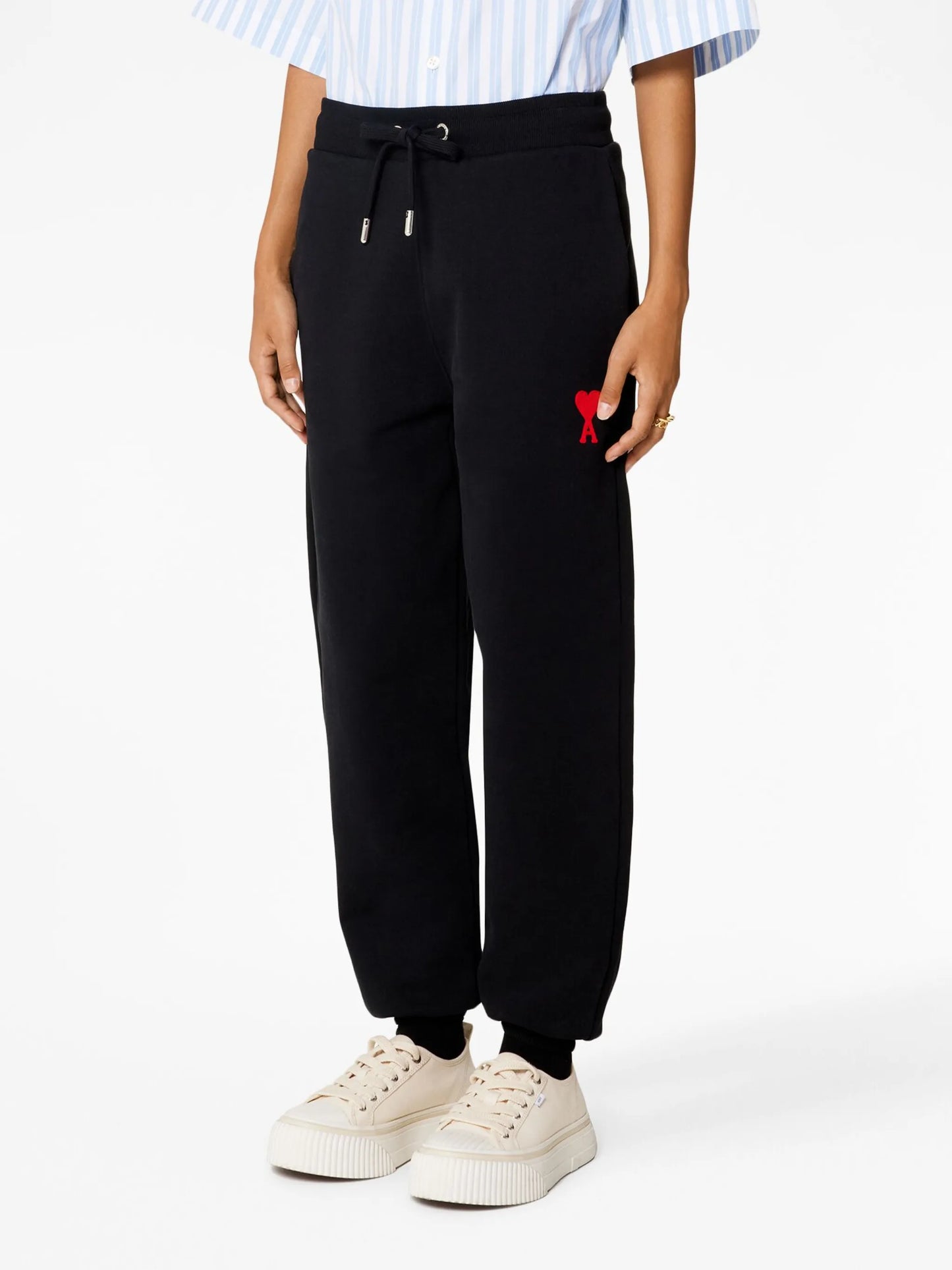 embroidered-logo cotton track pants