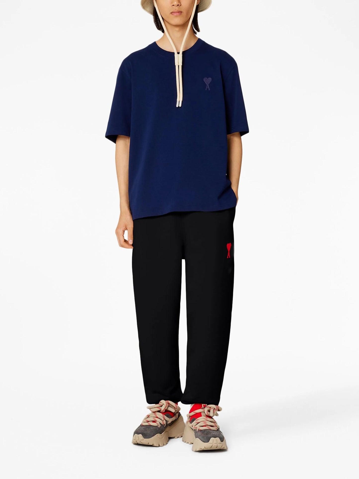 embroidered-logo cotton track pants