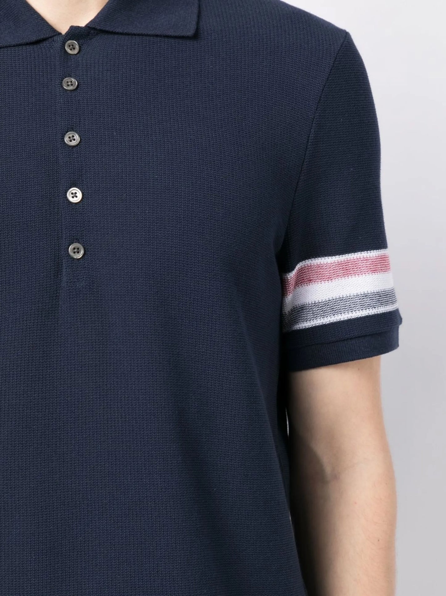 chest logo-patch polo shirt