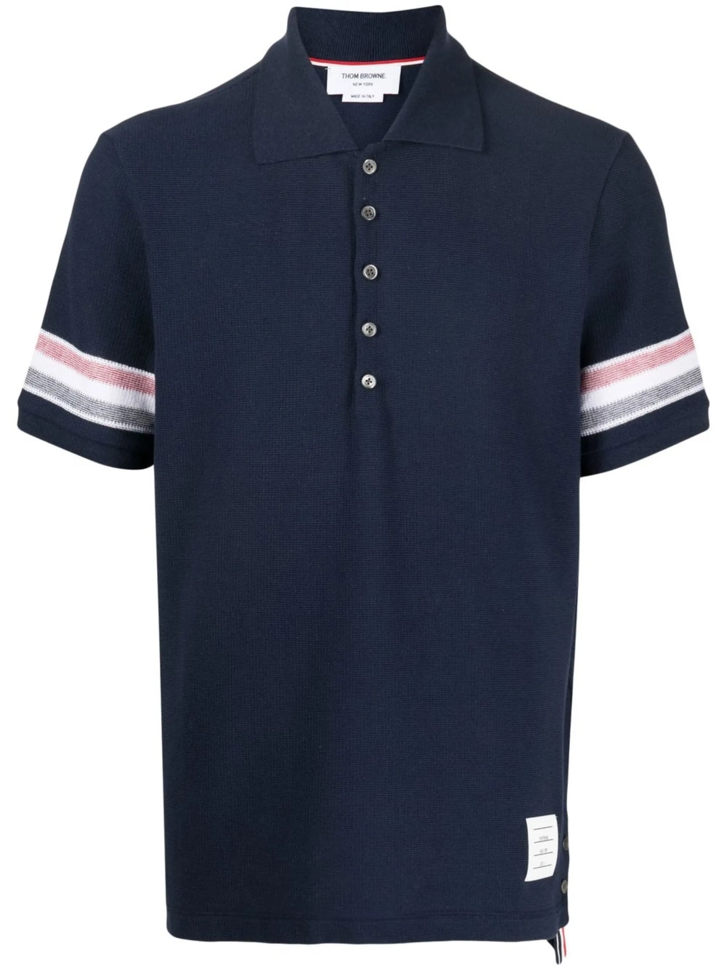 chest logo-patch polo shirt