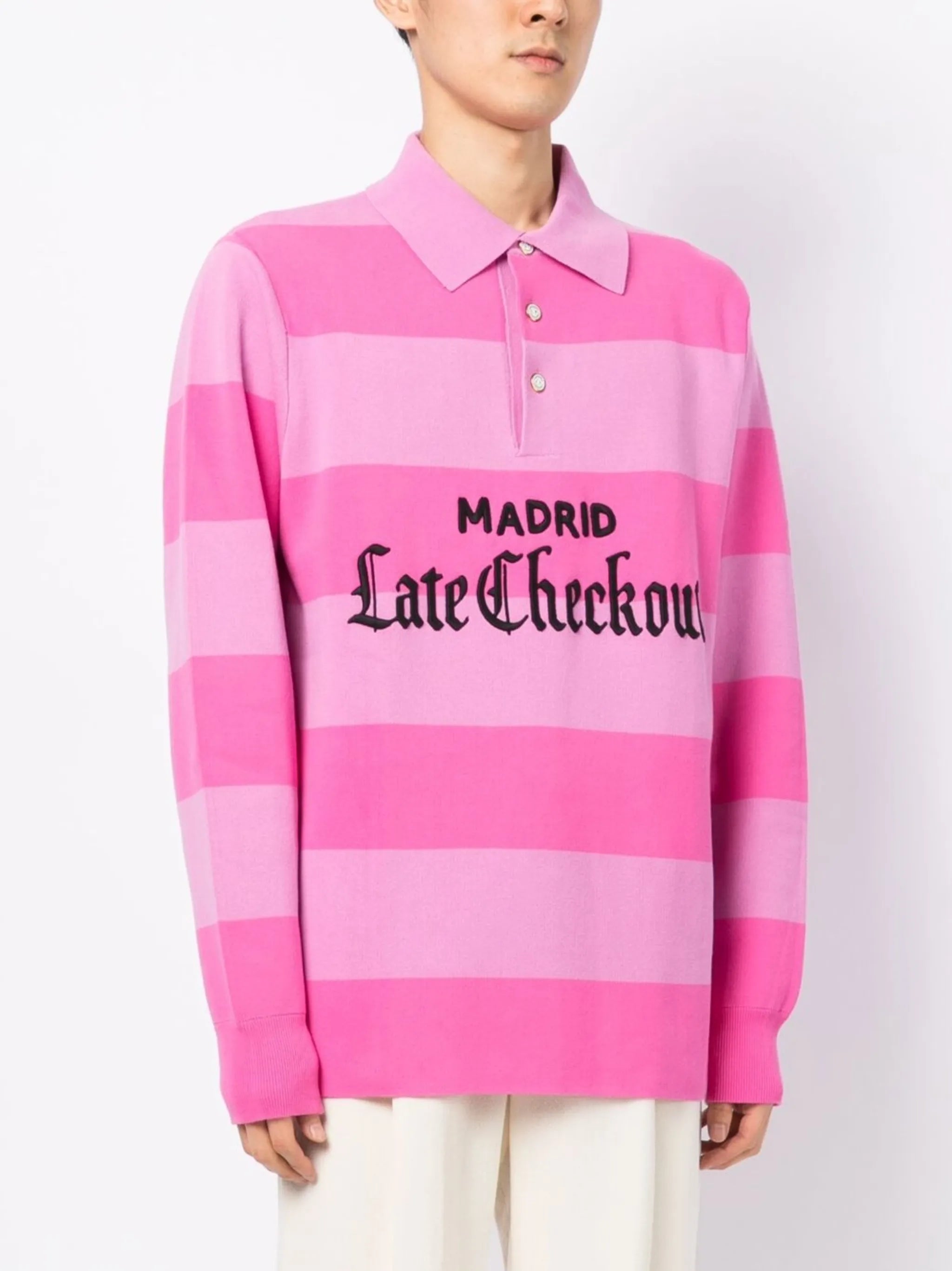 logo-patch polo shirt