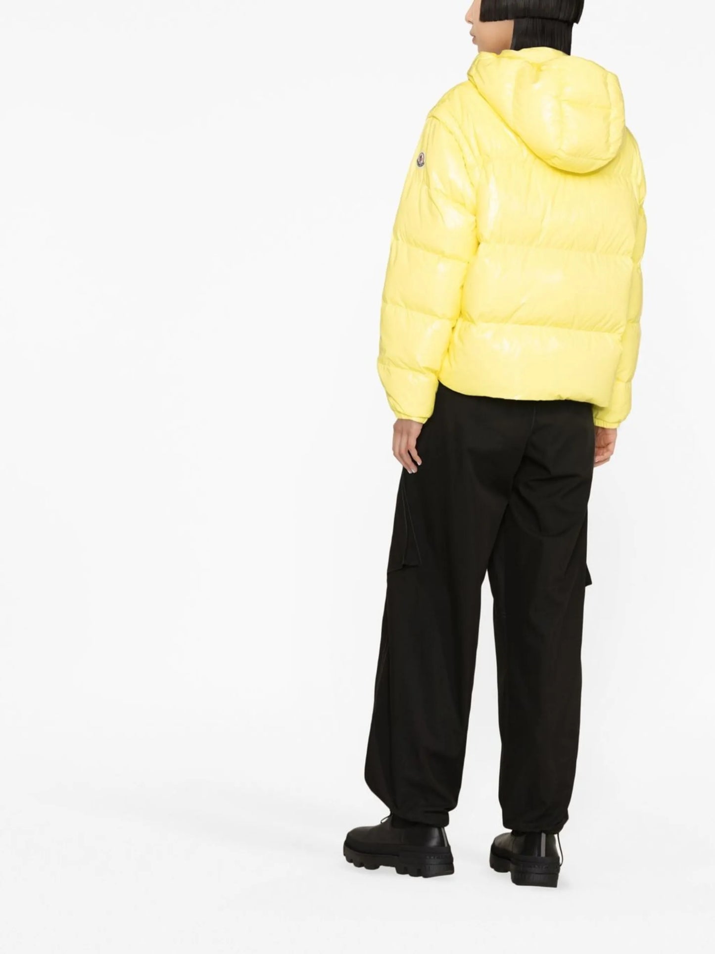 Yellow Hooded Puffer Jacket