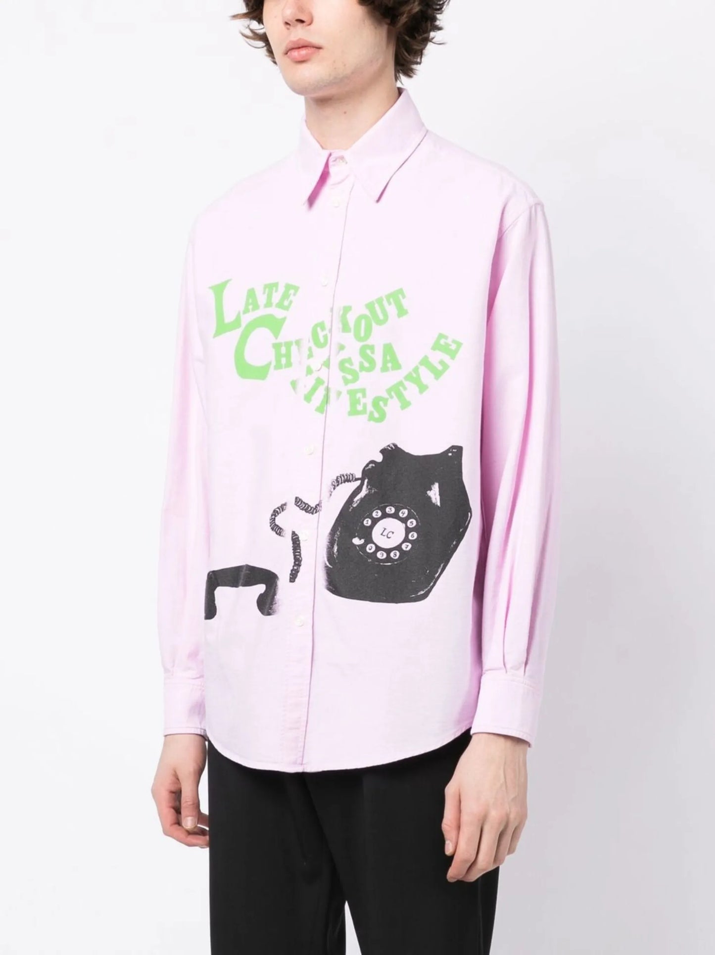 logo-embroidered long-sleeve shirt
