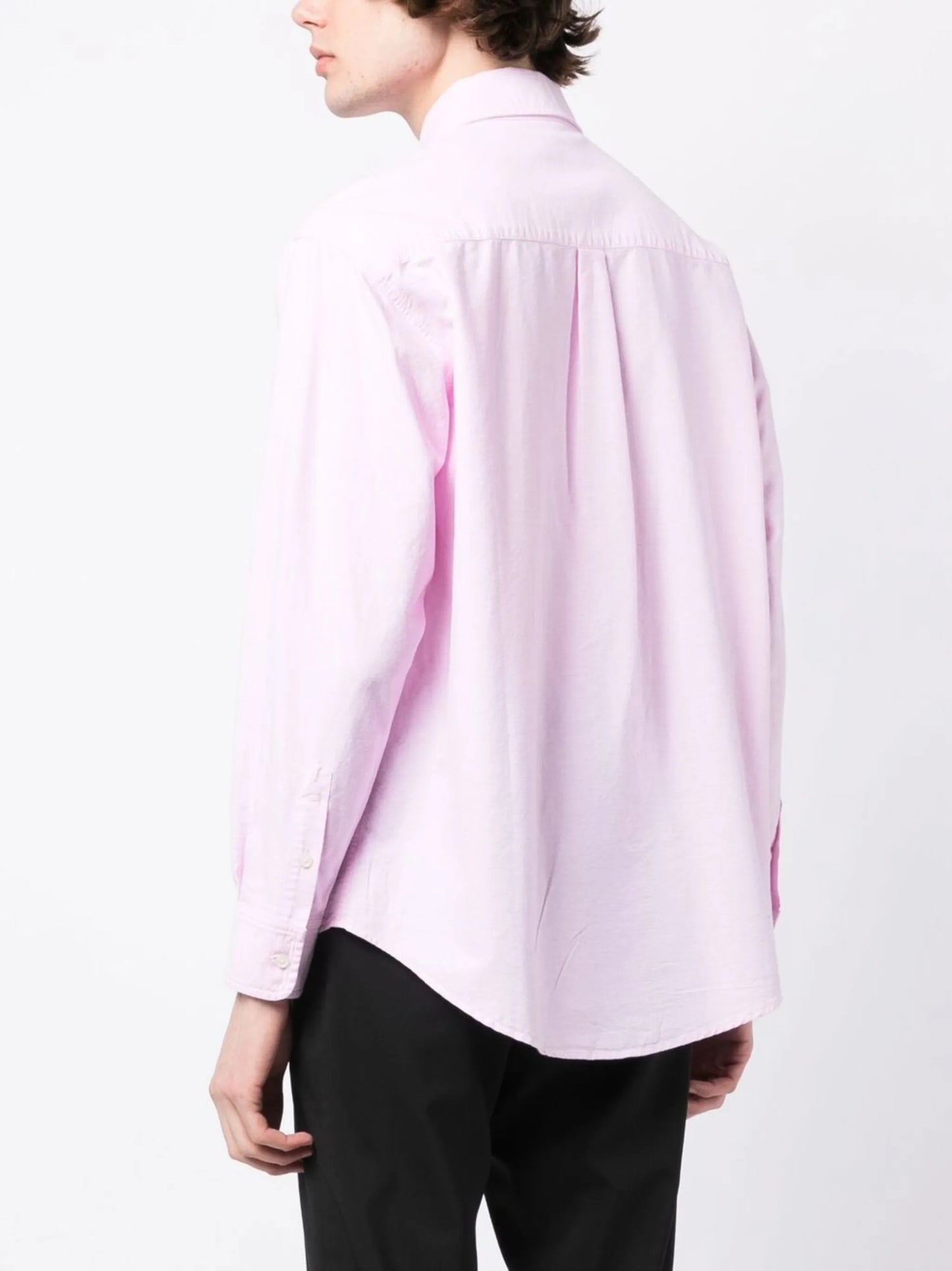 logo-embroidered long-sleeve shirt
