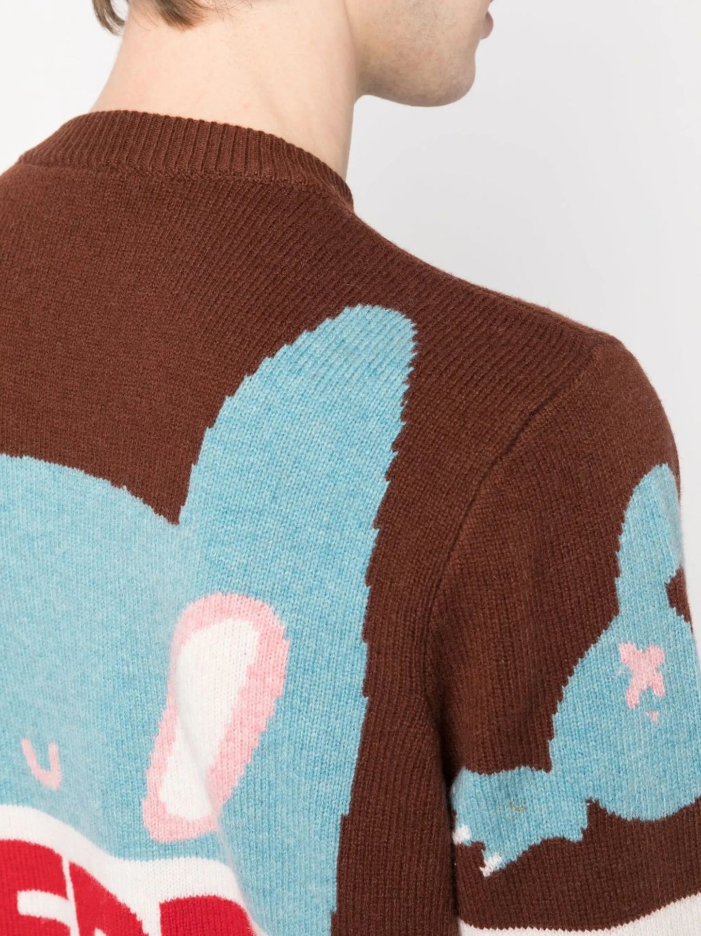 Loverboy cat-motif intarsia jumper