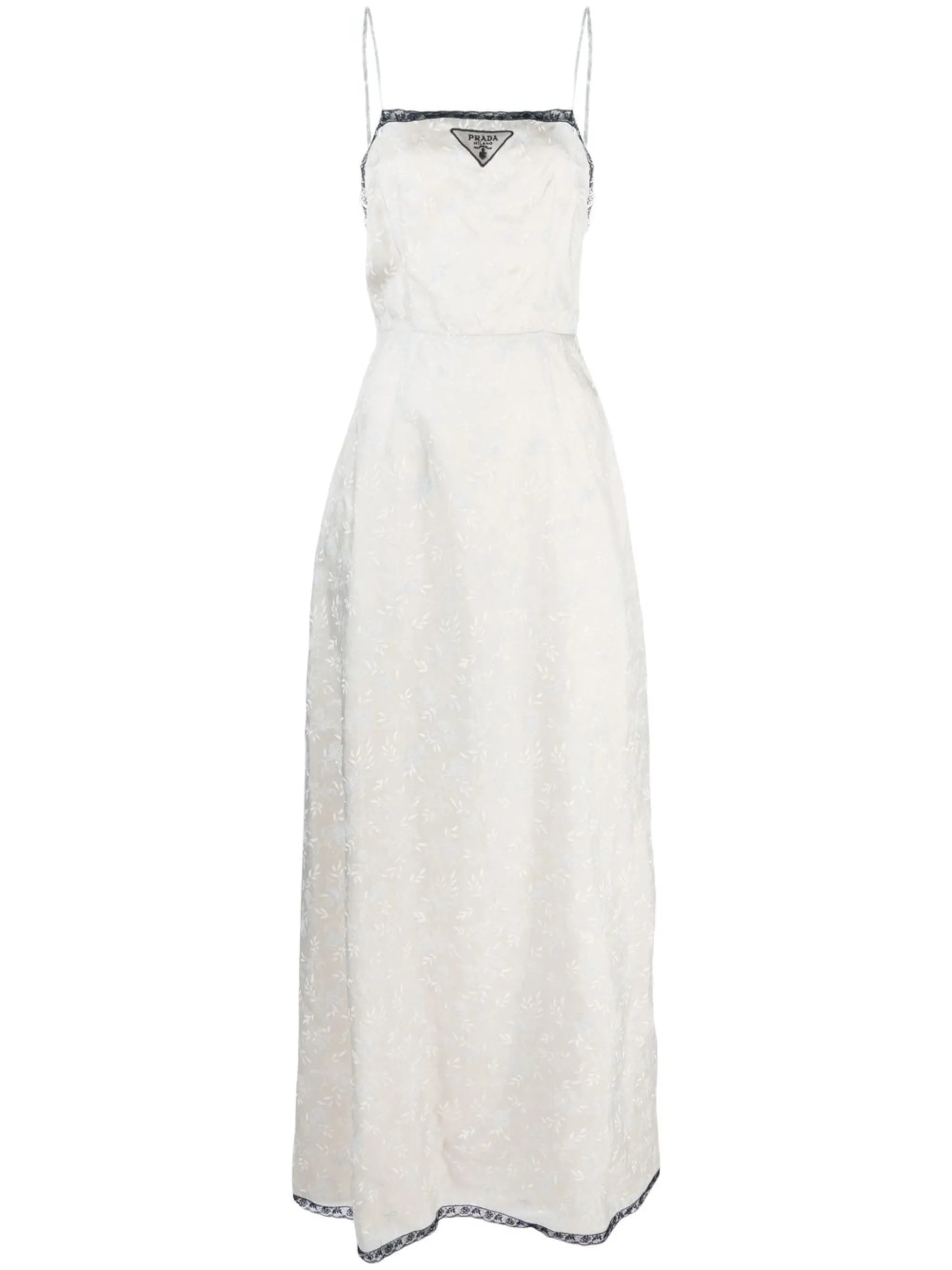 lace-trim maxi dress