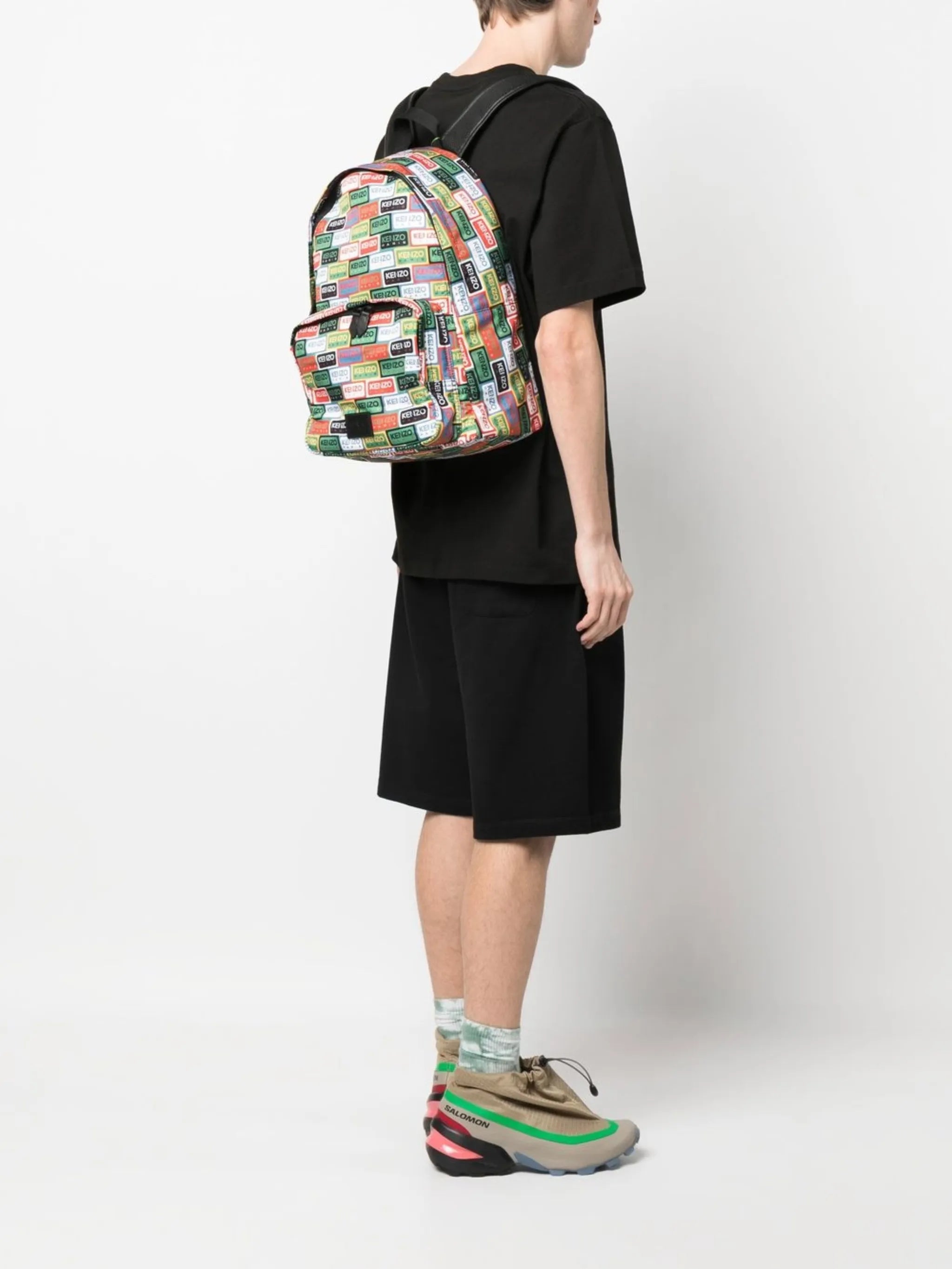 Labels logo-print backpack