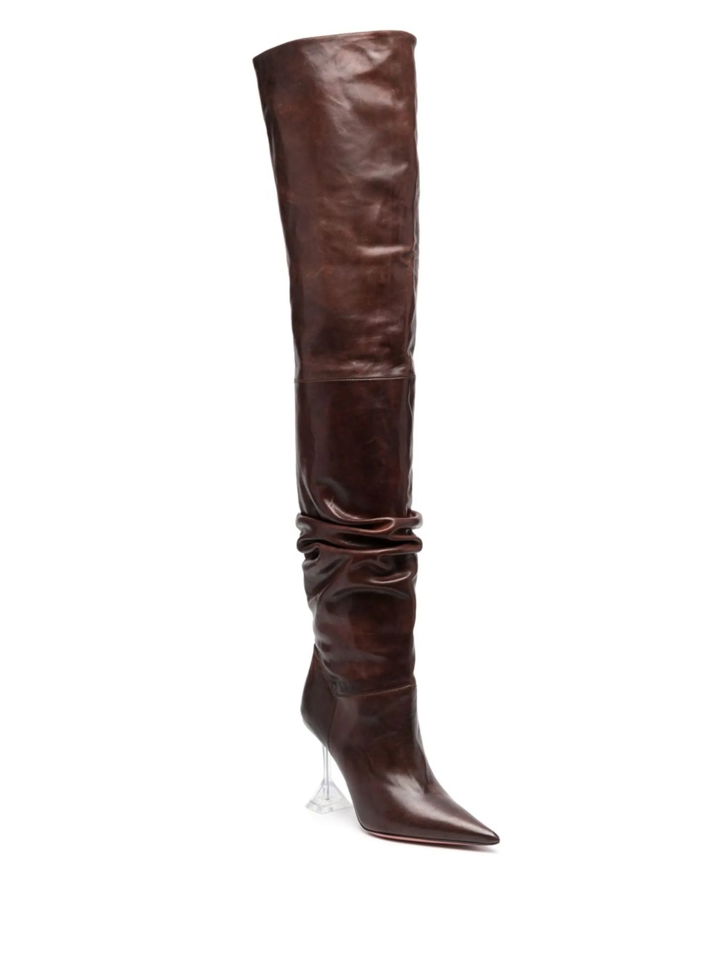 Olivia 95mm leather thigh boots