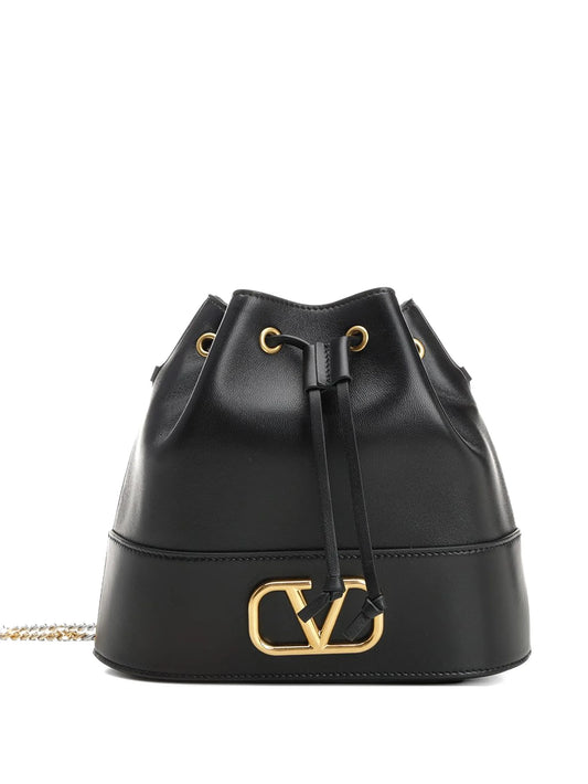 mini VLogo leather bucket bag