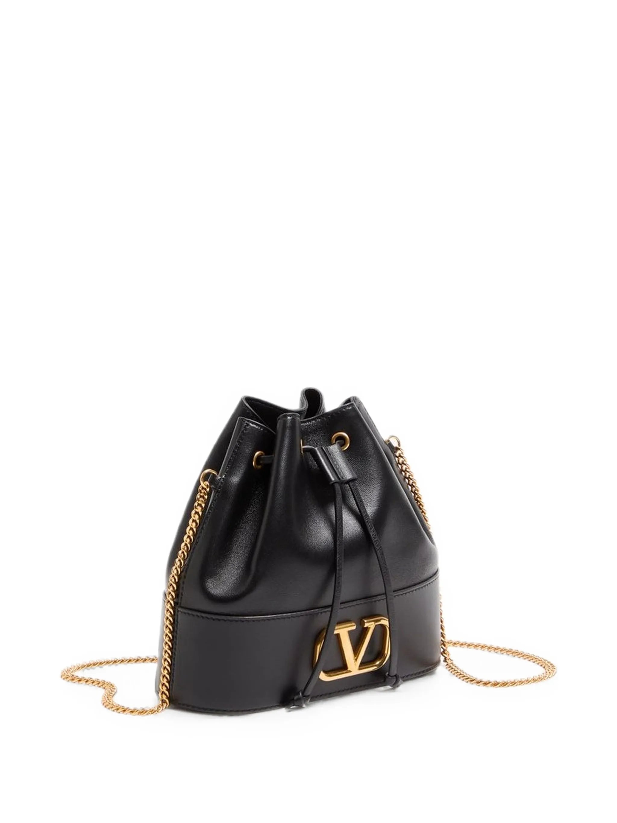 mini VLogo leather bucket bag