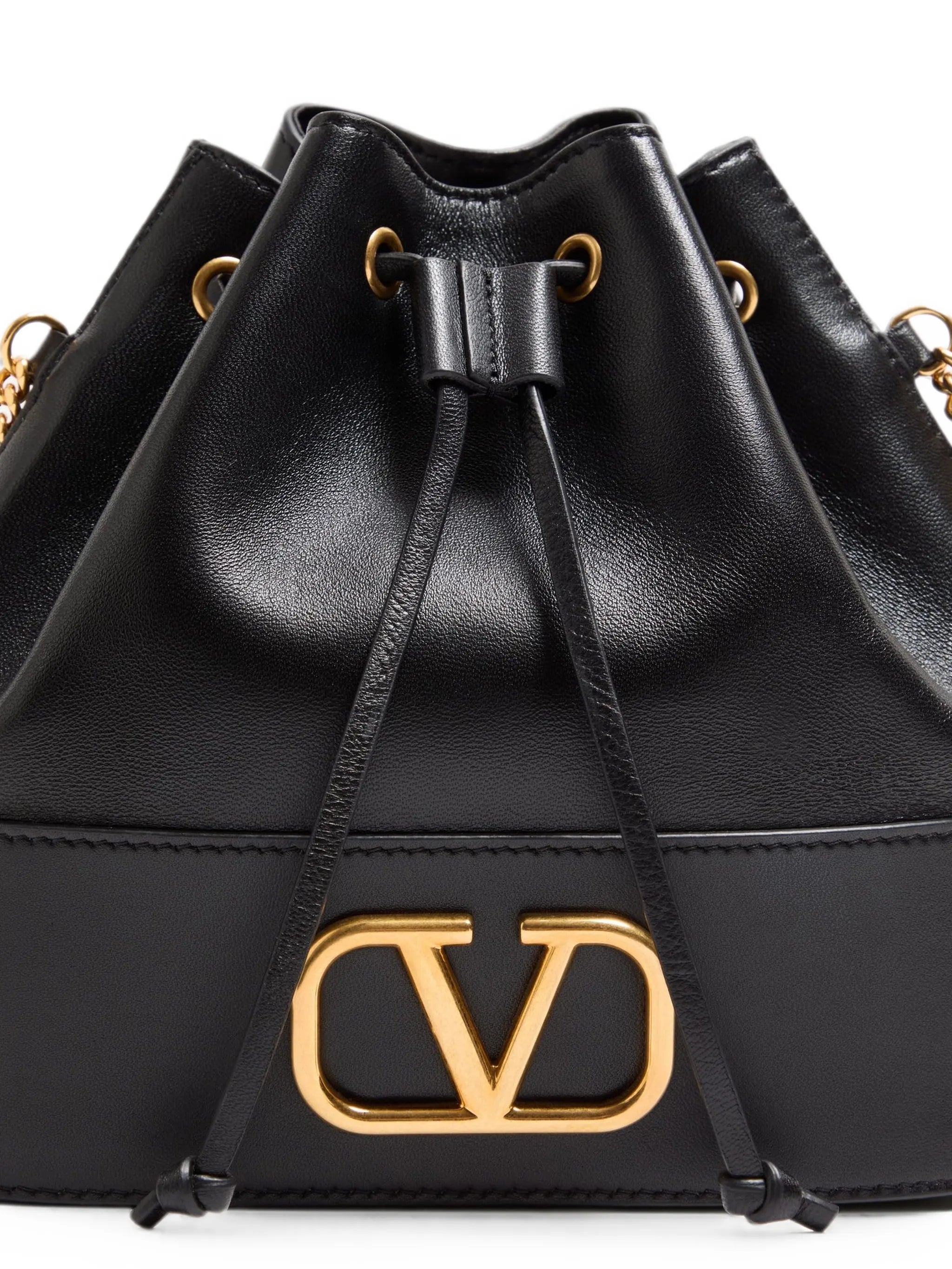 mini VLogo leather bucket bag