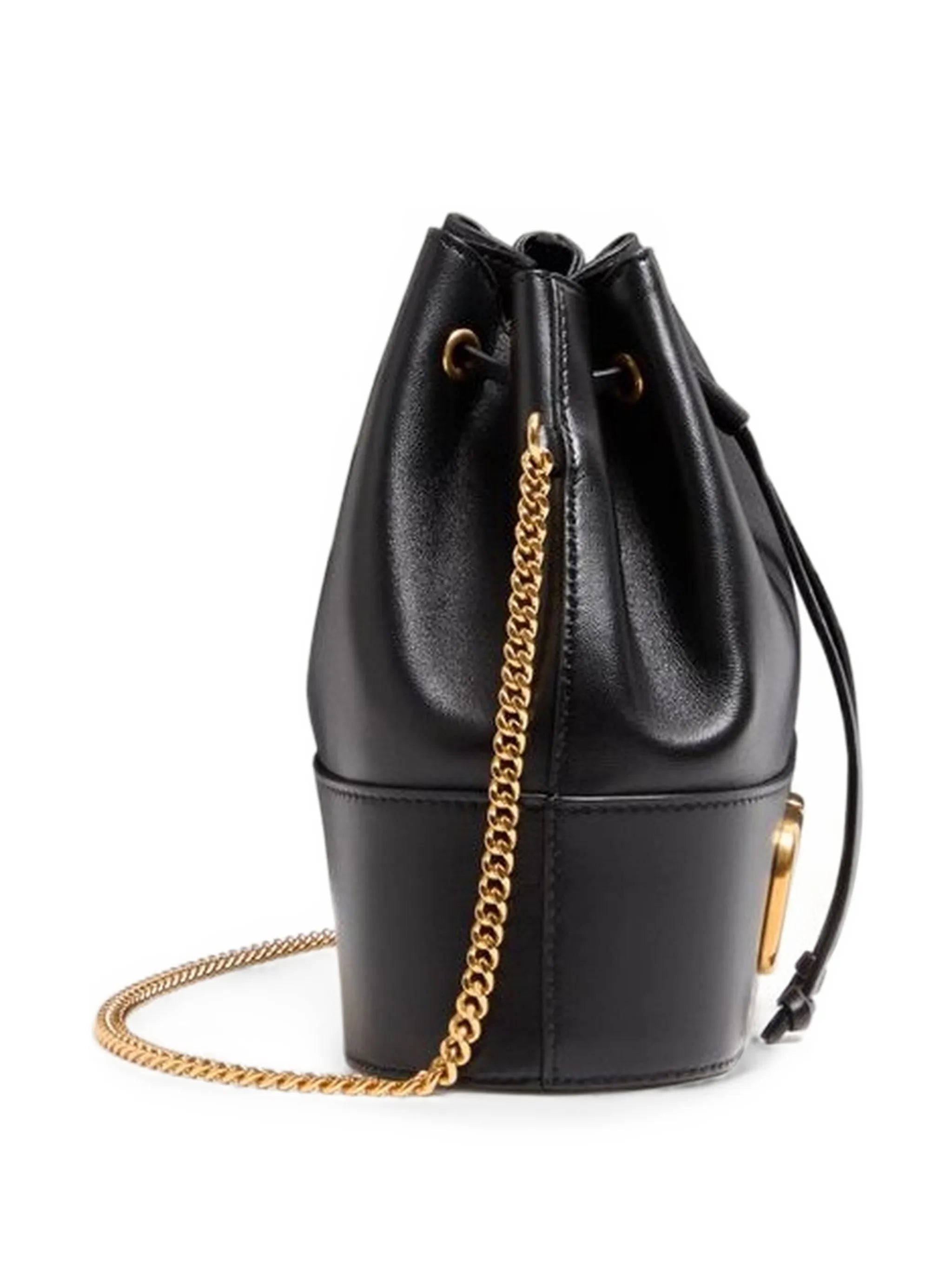 mini VLogo leather bucket bag