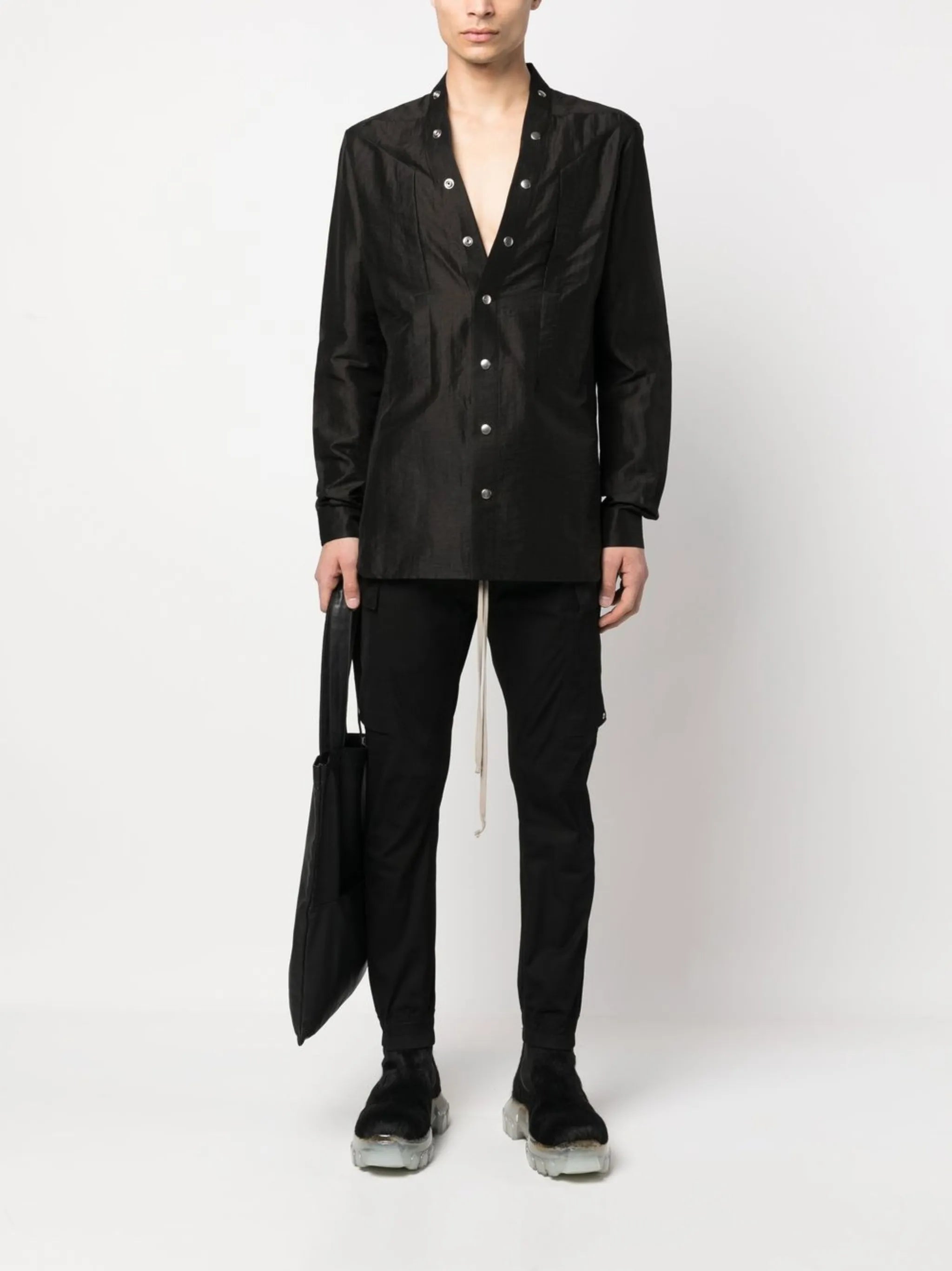 press stud-fastening shirt