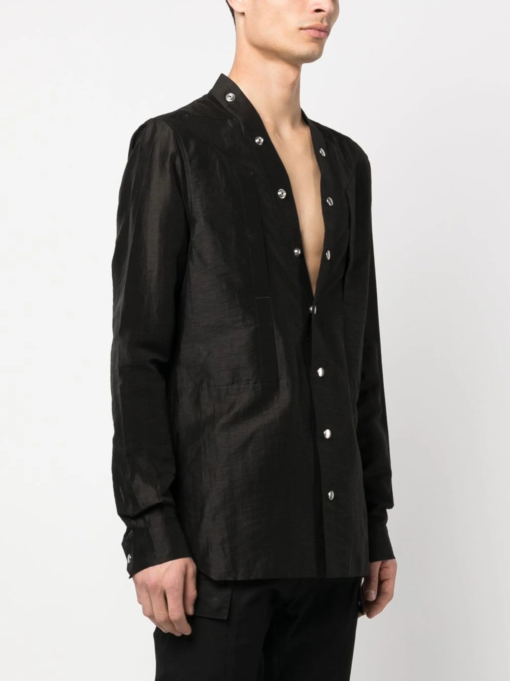 press stud-fastening shirt