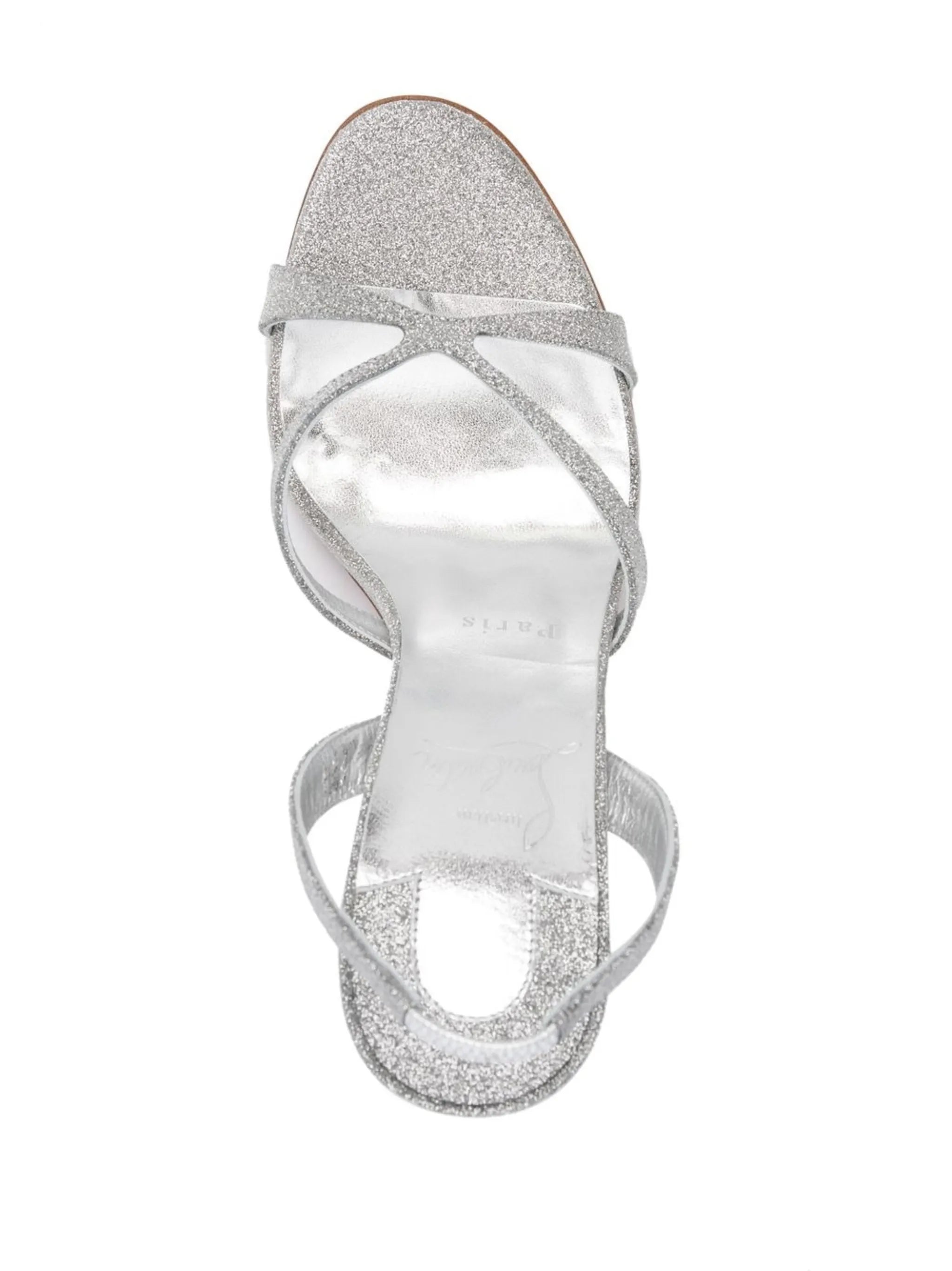 metallic-effect 115mm sandals