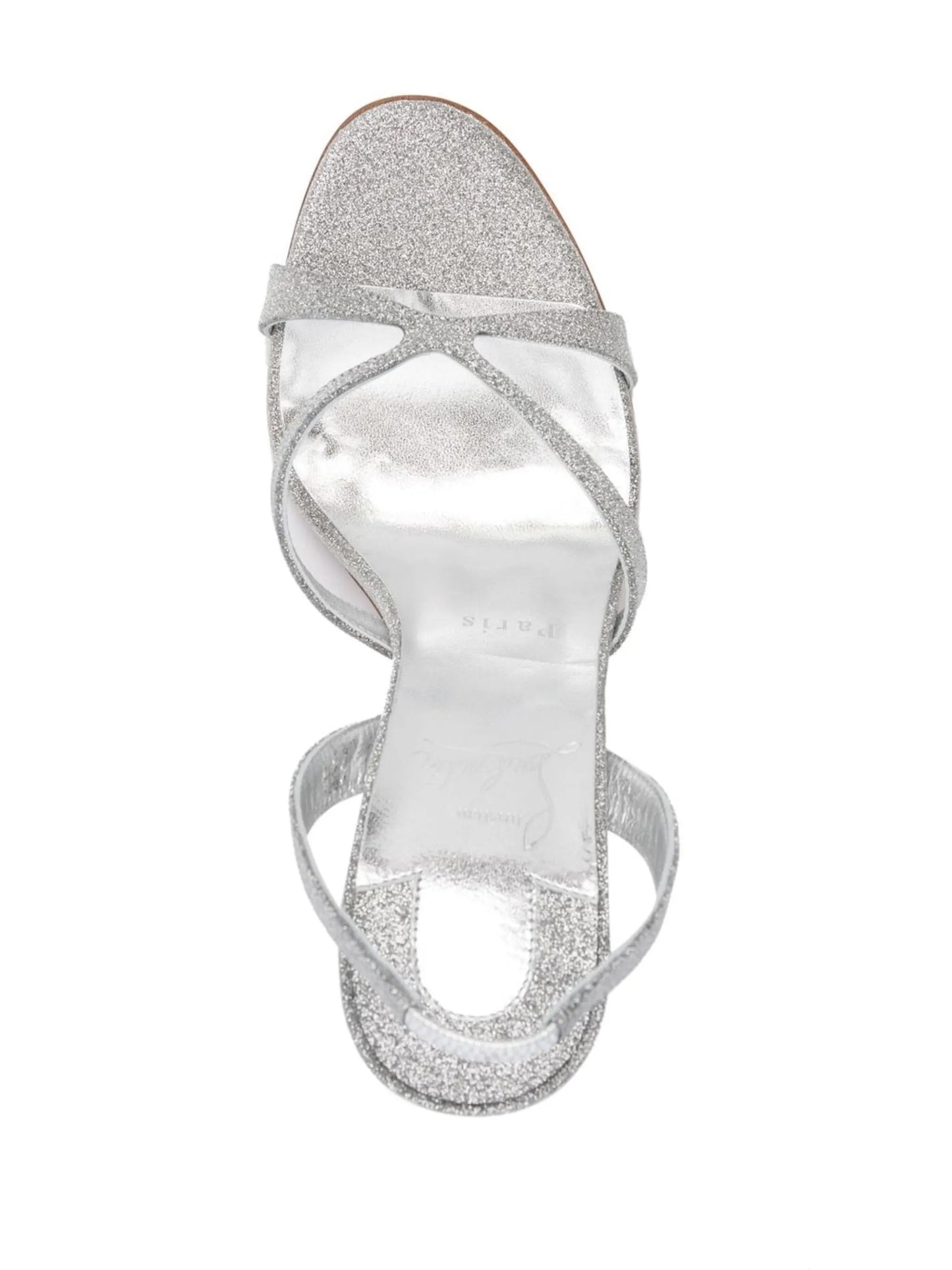 metallic-effect 115mm sandals
