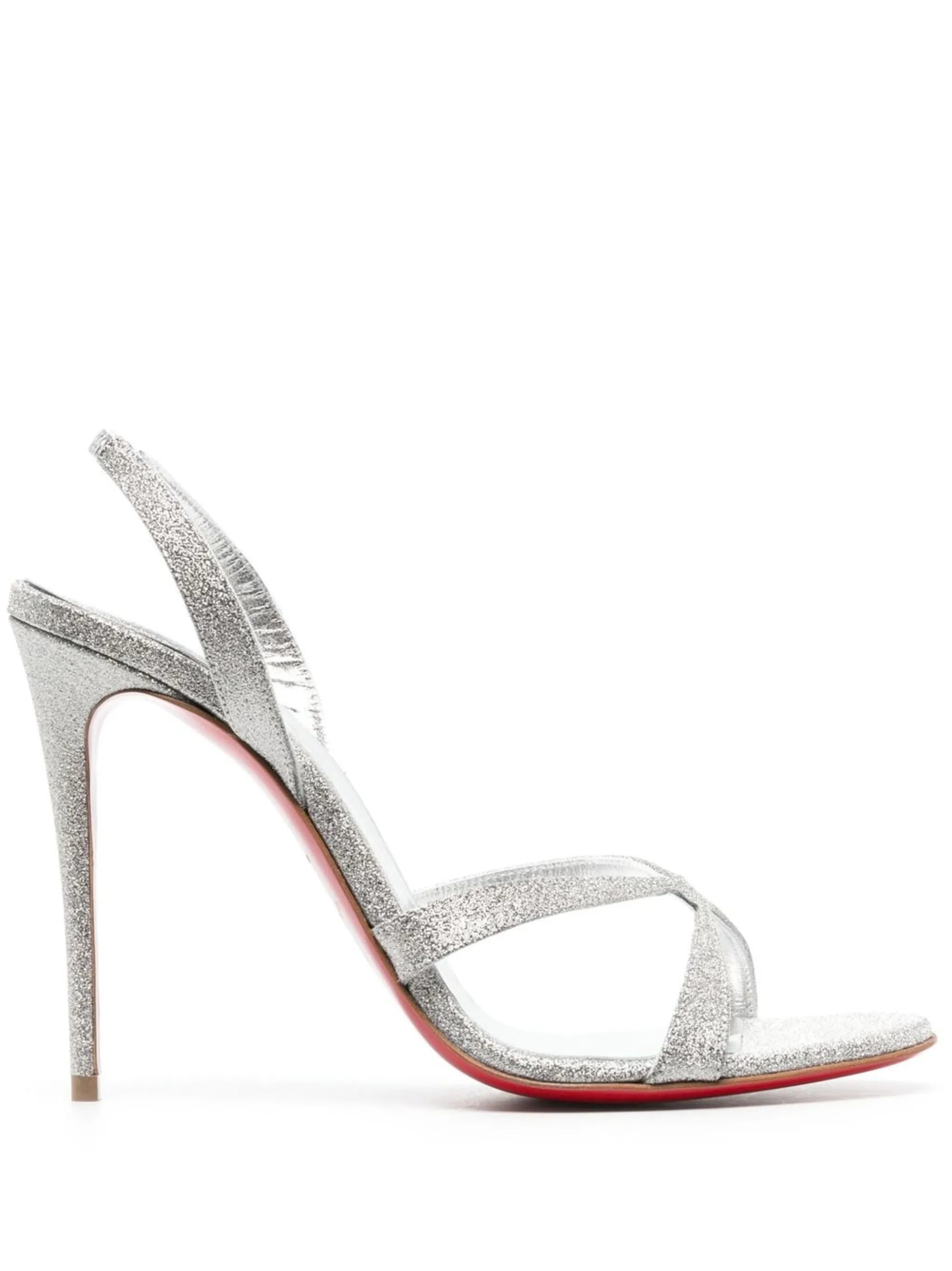 metallic-effect 115mm sandals