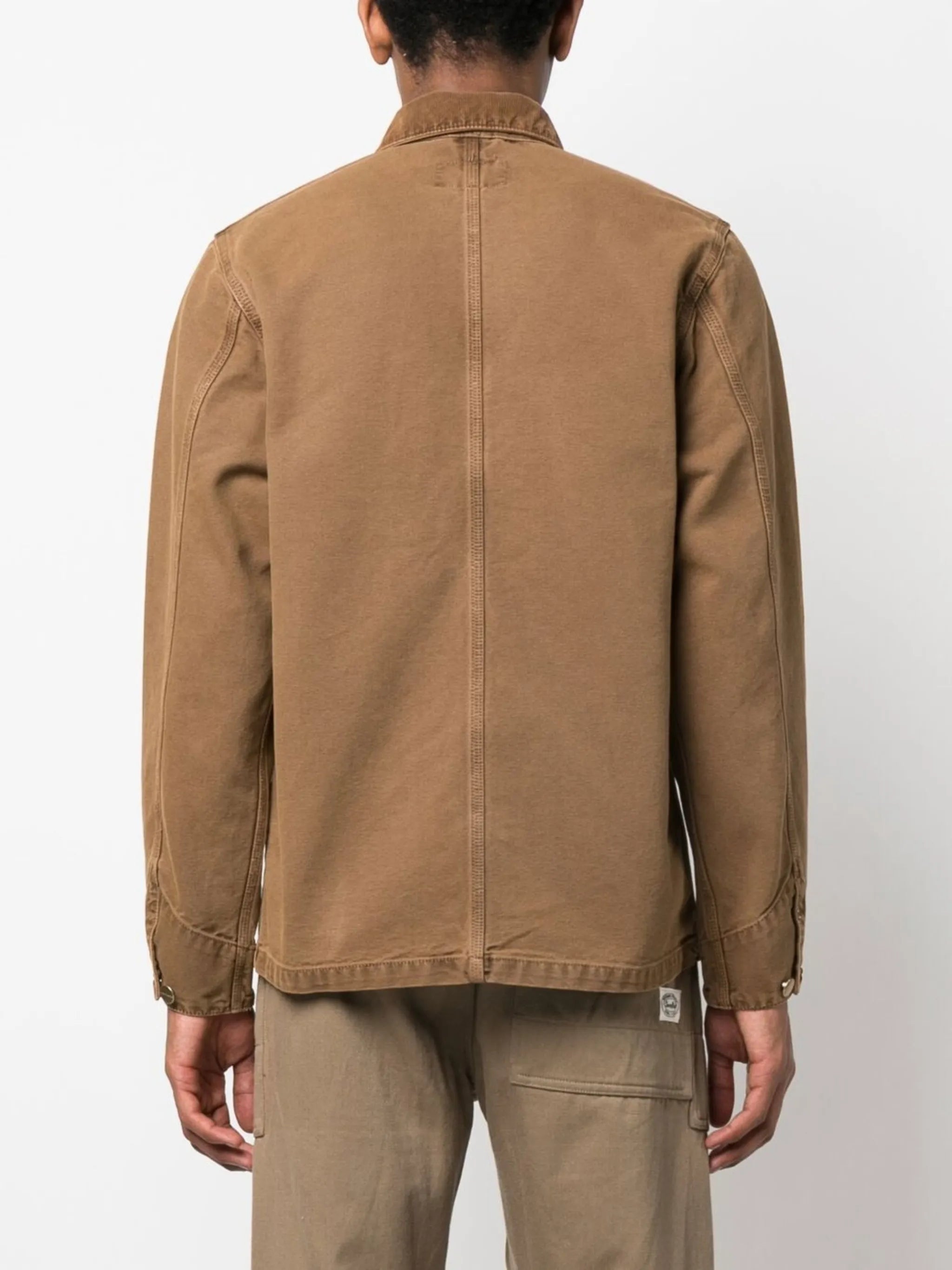 logo-patch button-fastening jacket