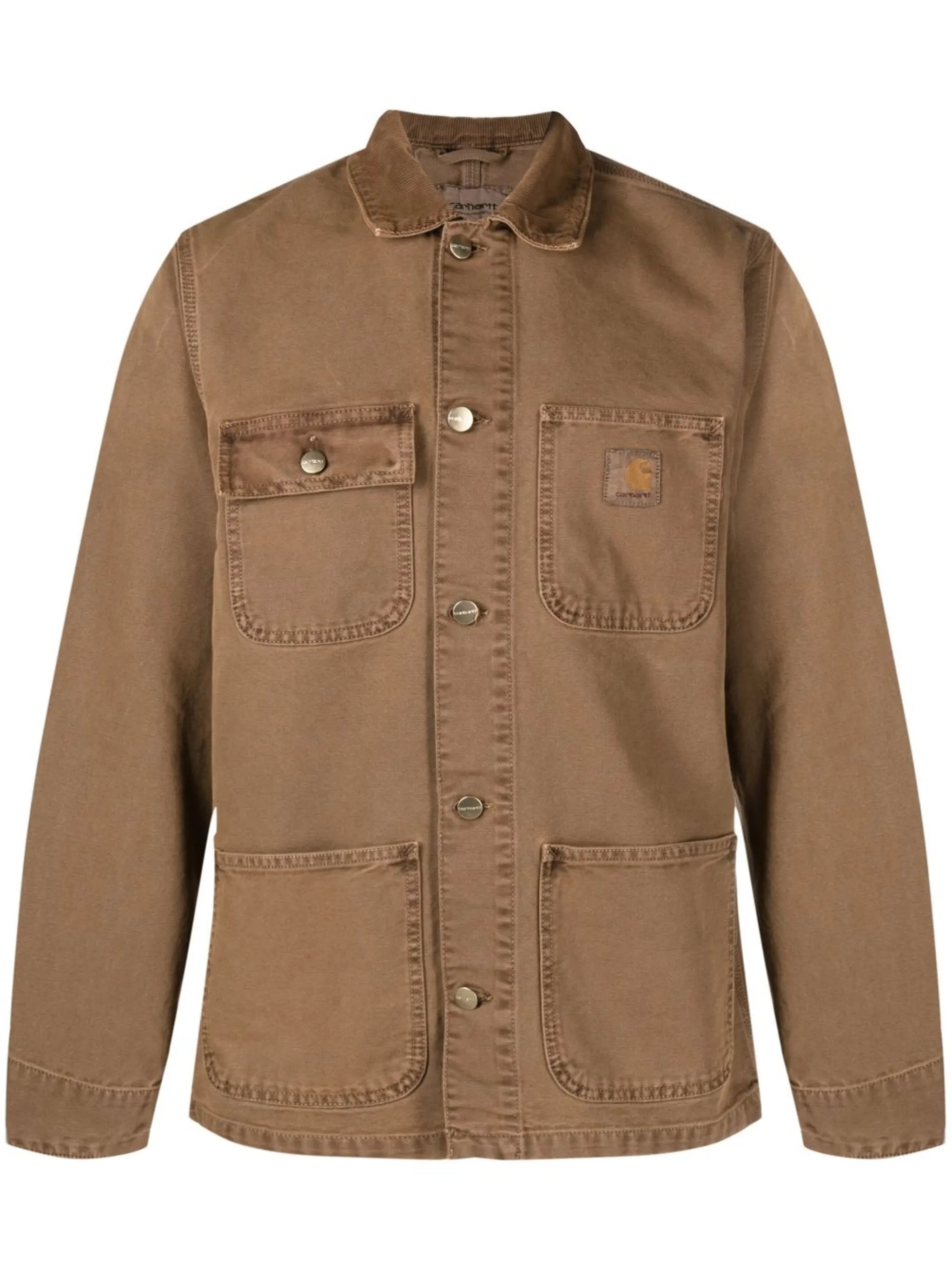 logo-patch button-fastening jacket