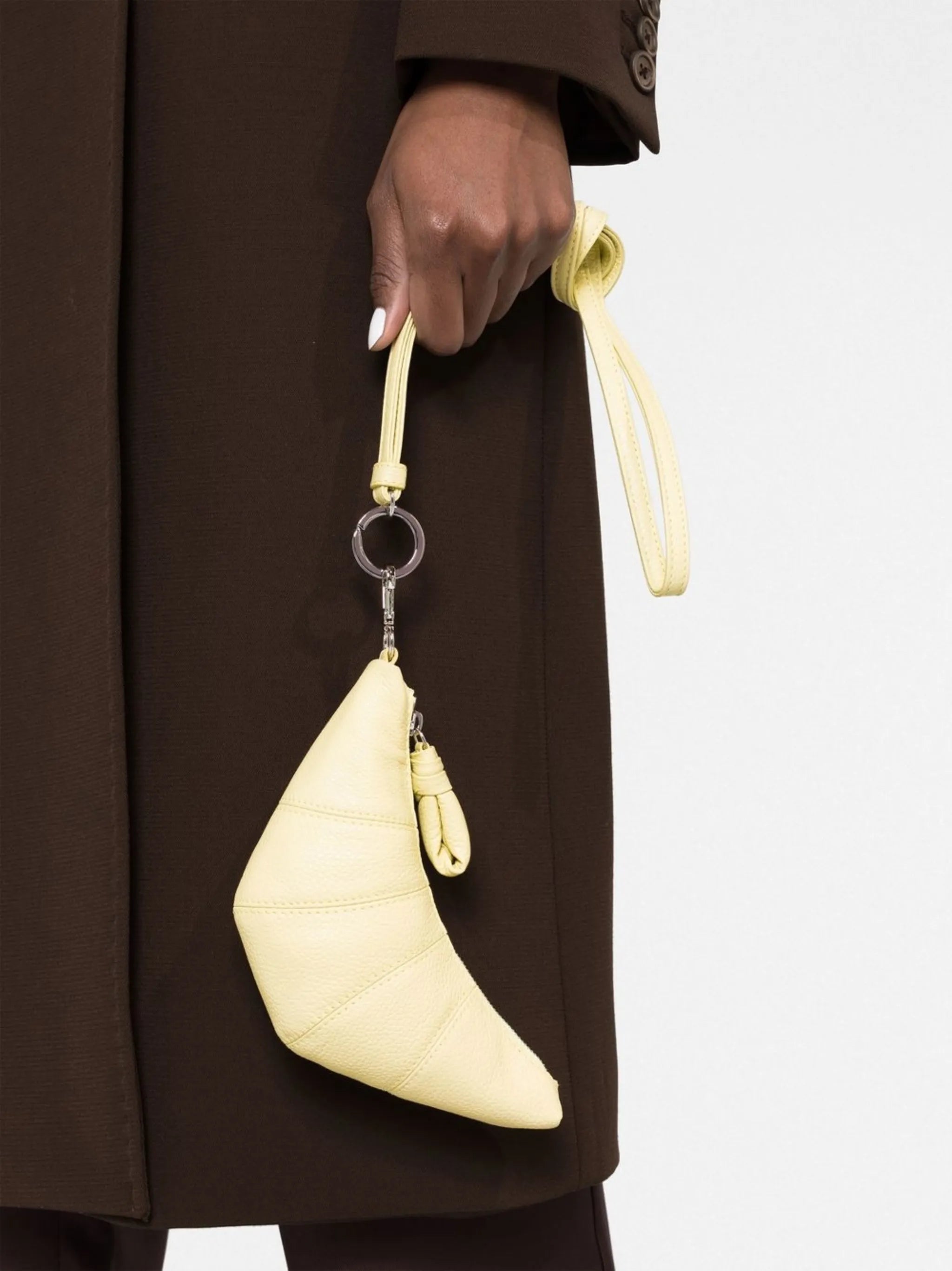 Croissant leather mini bag