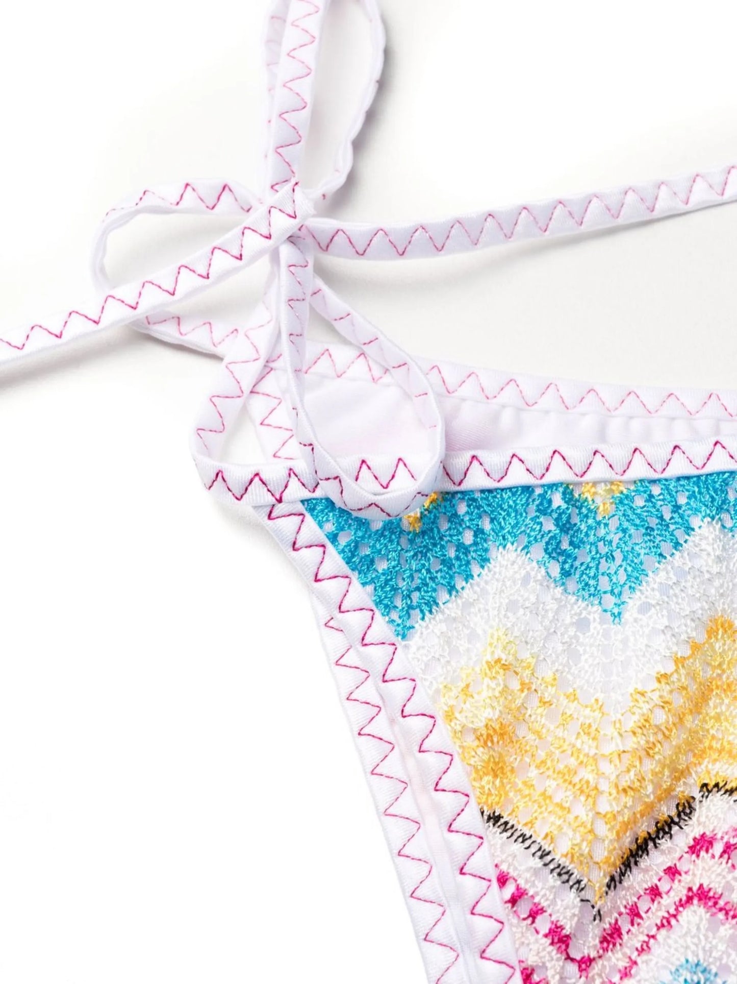 zigzag-print bikini set