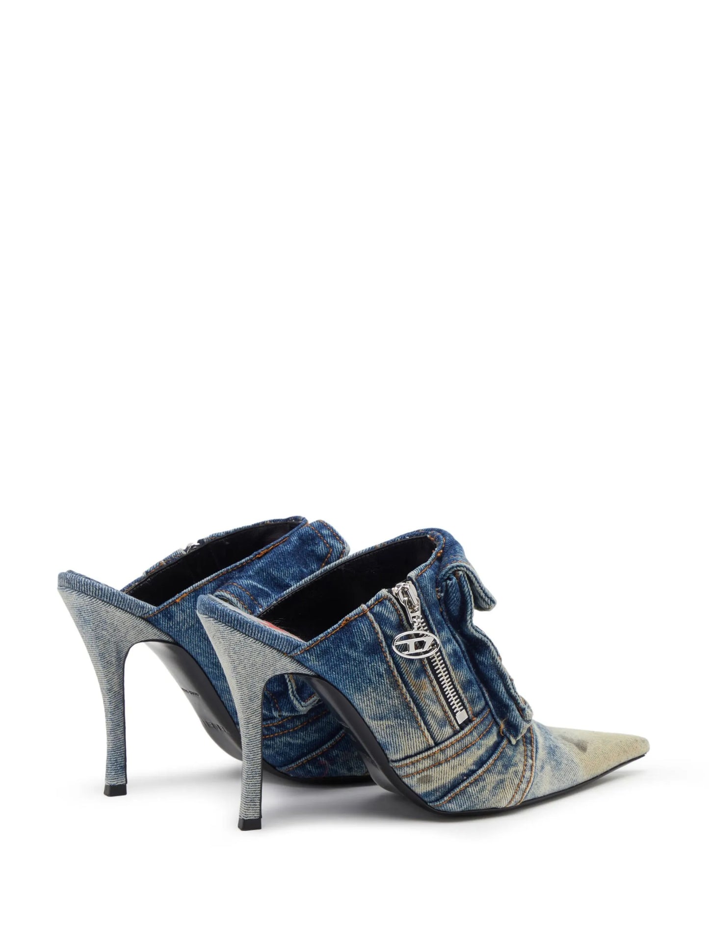 D-Venus Pocket 100mm denim mules