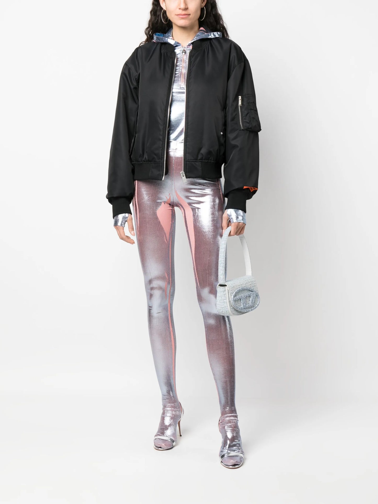 stretch iridescent leggings