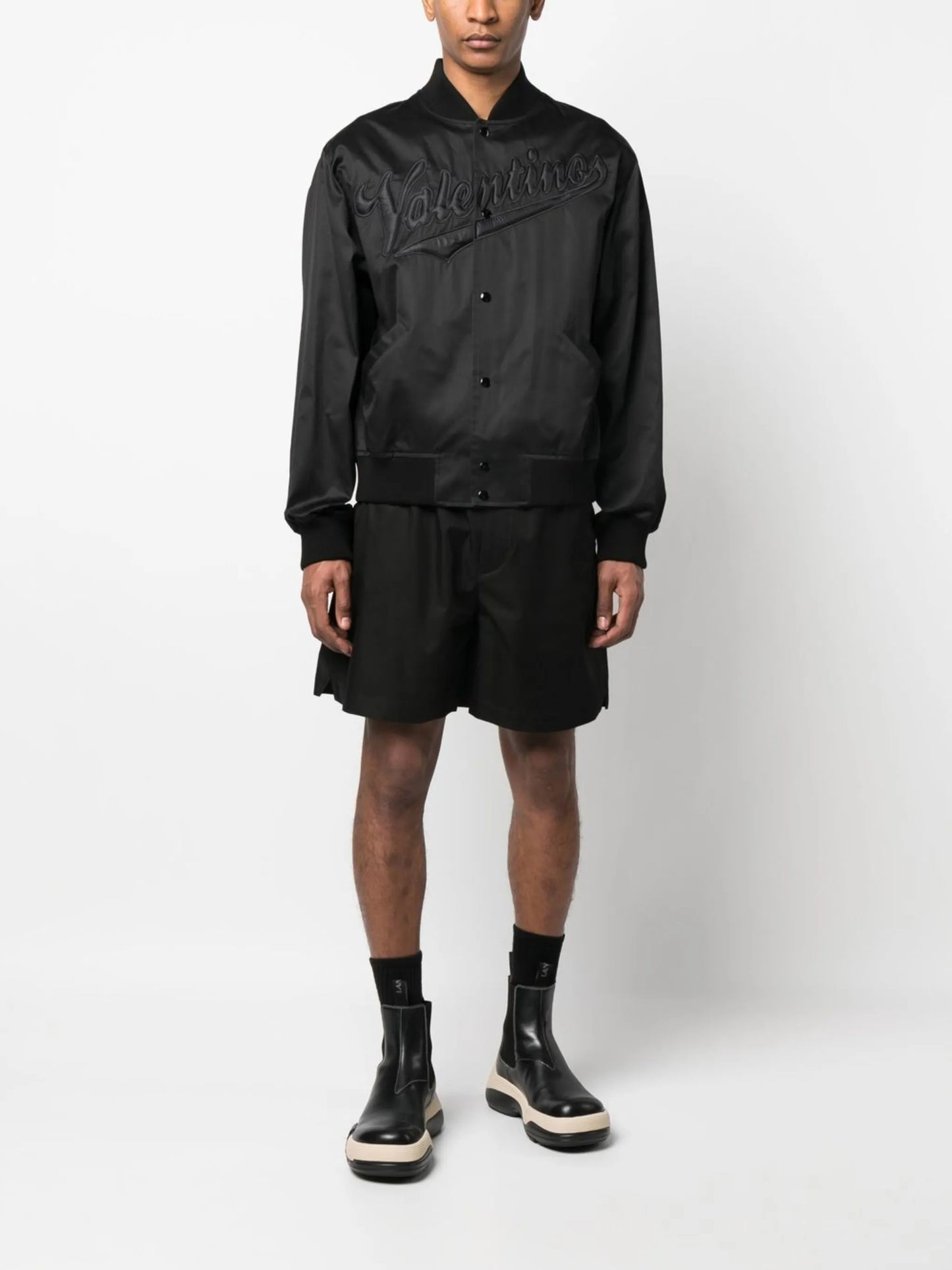logo-patch cotton drawstring shorts