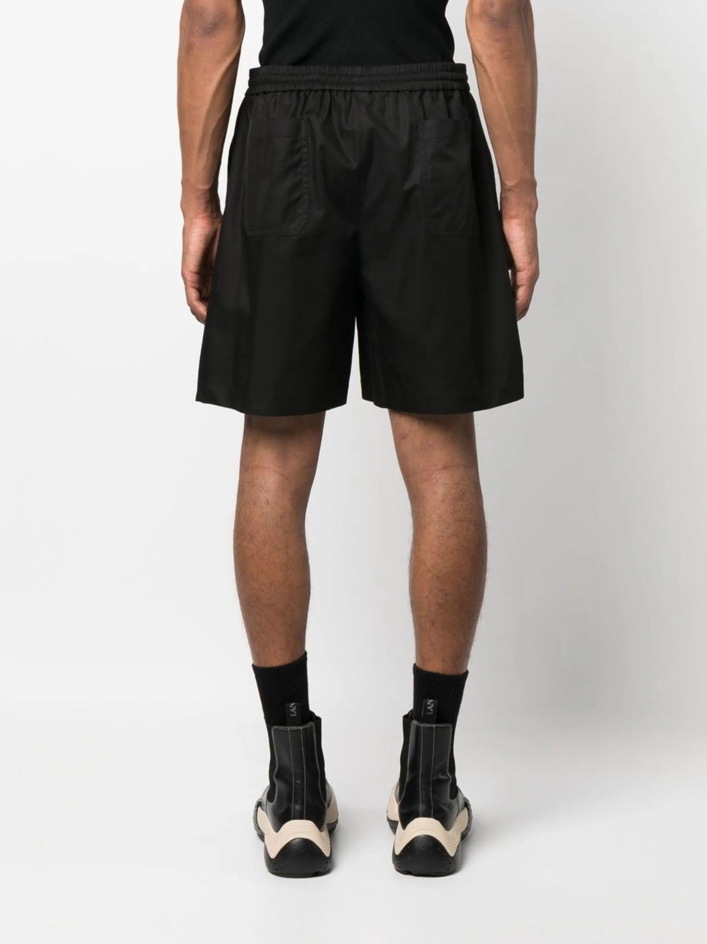 logo-patch cotton drawstring shorts