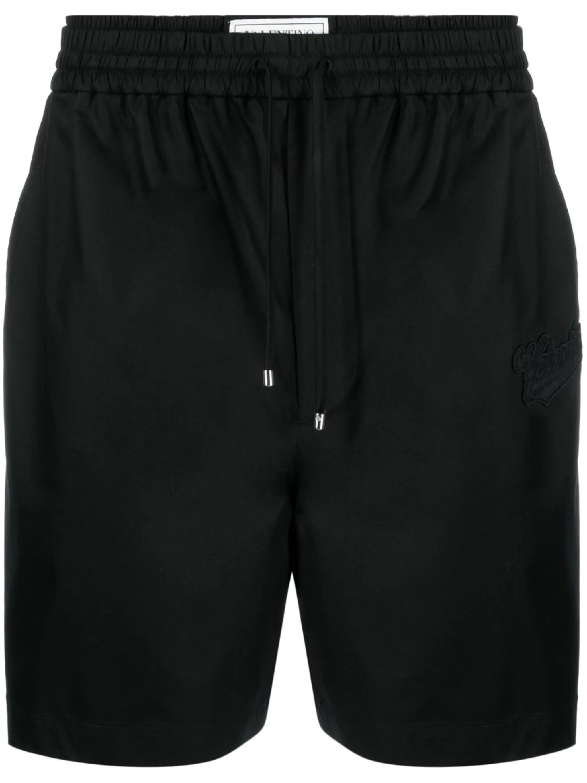 logo-patch cotton drawstring shorts