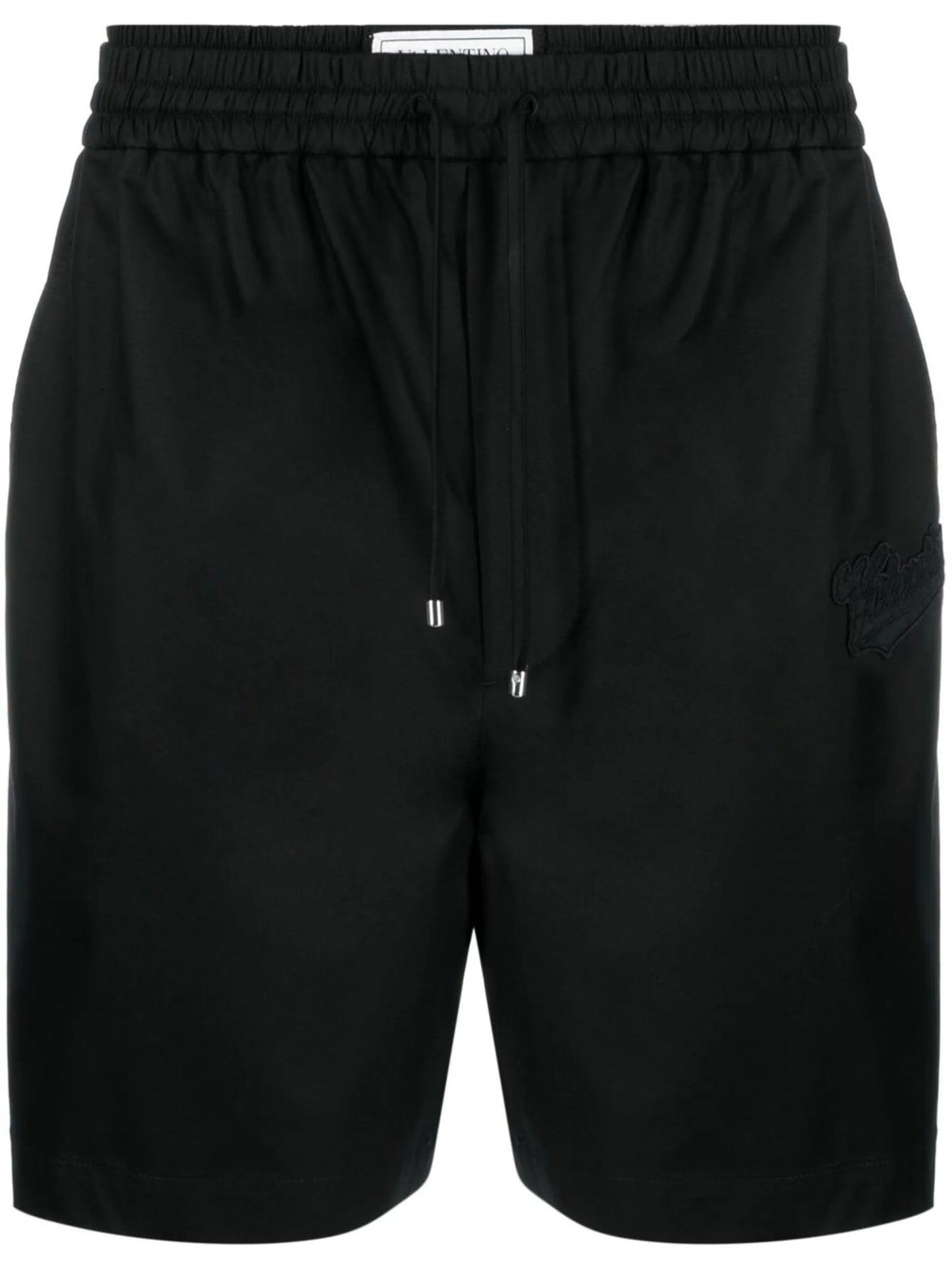 logo-patch cotton drawstring shorts