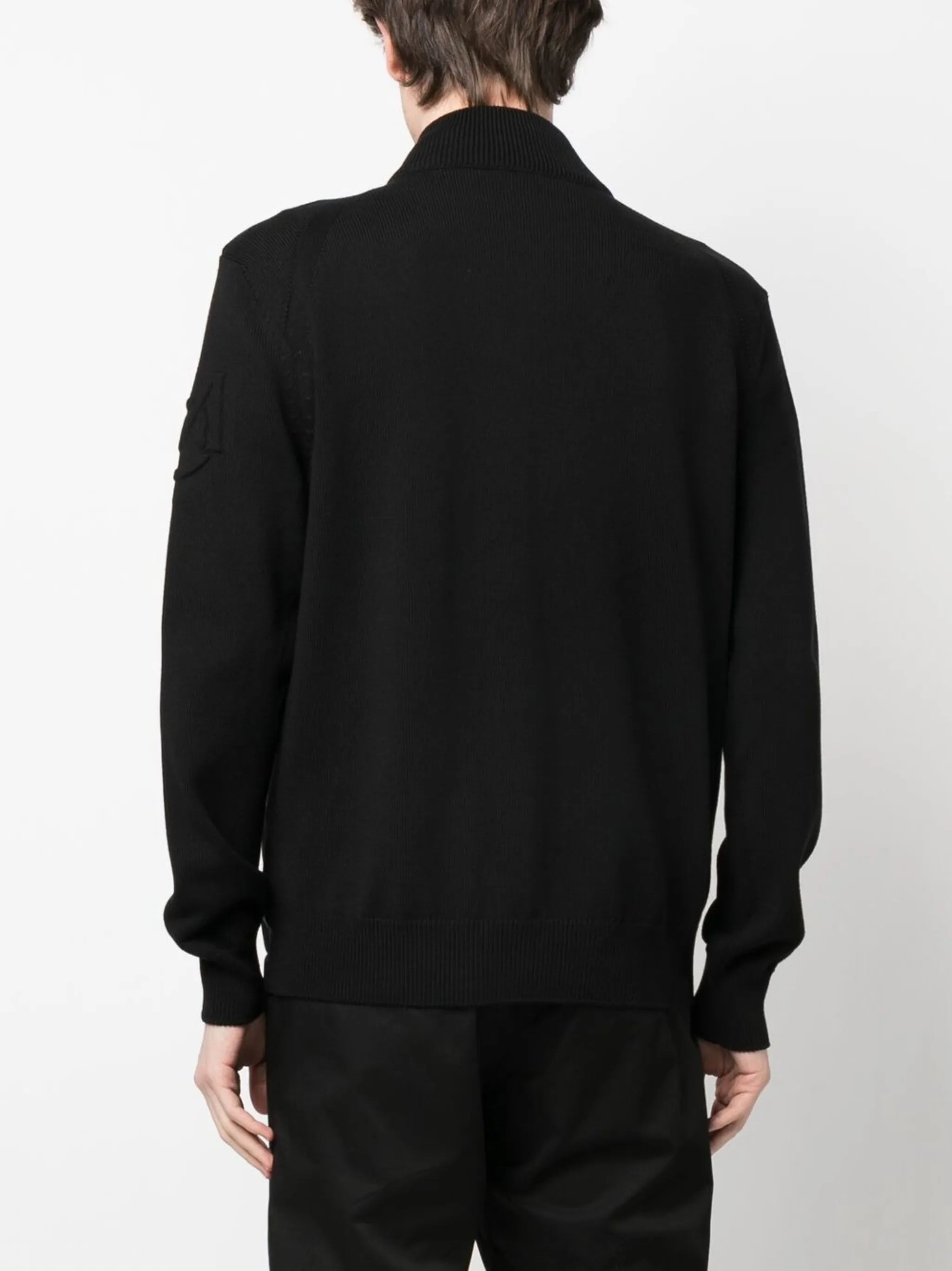 padded-panel knit cardigan