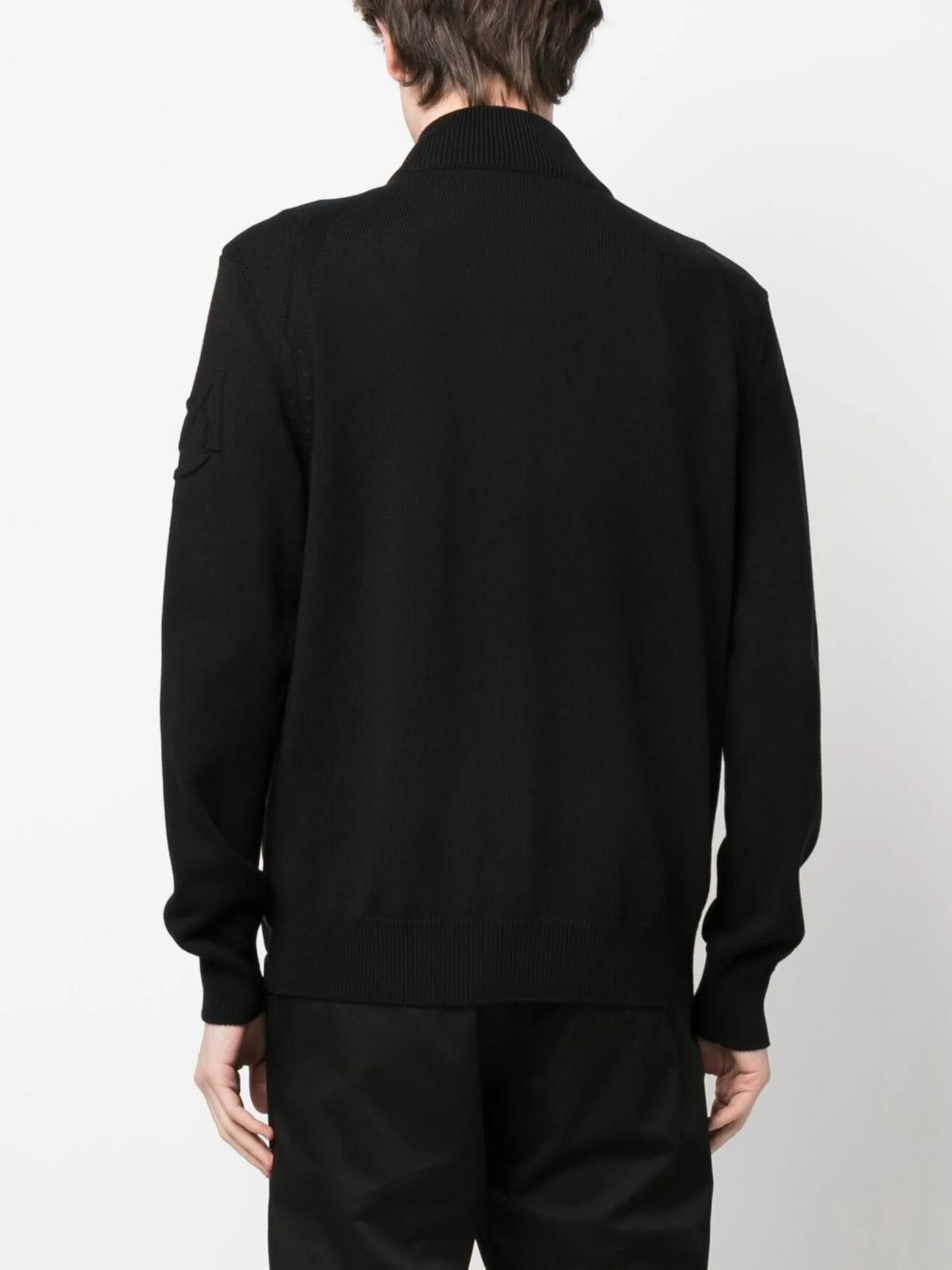 padded-panel knit cardigan