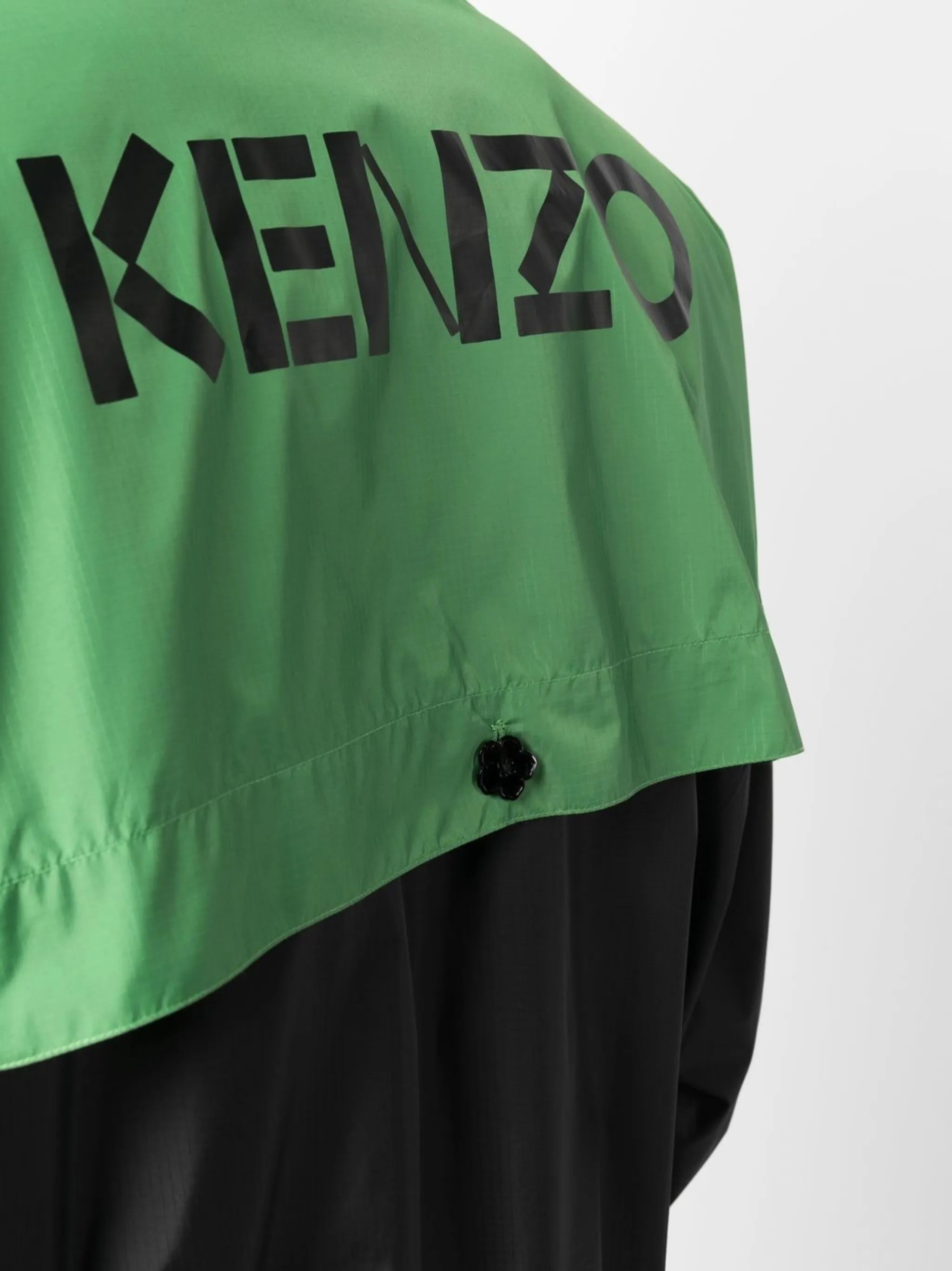 logo-print high neck windbreaker