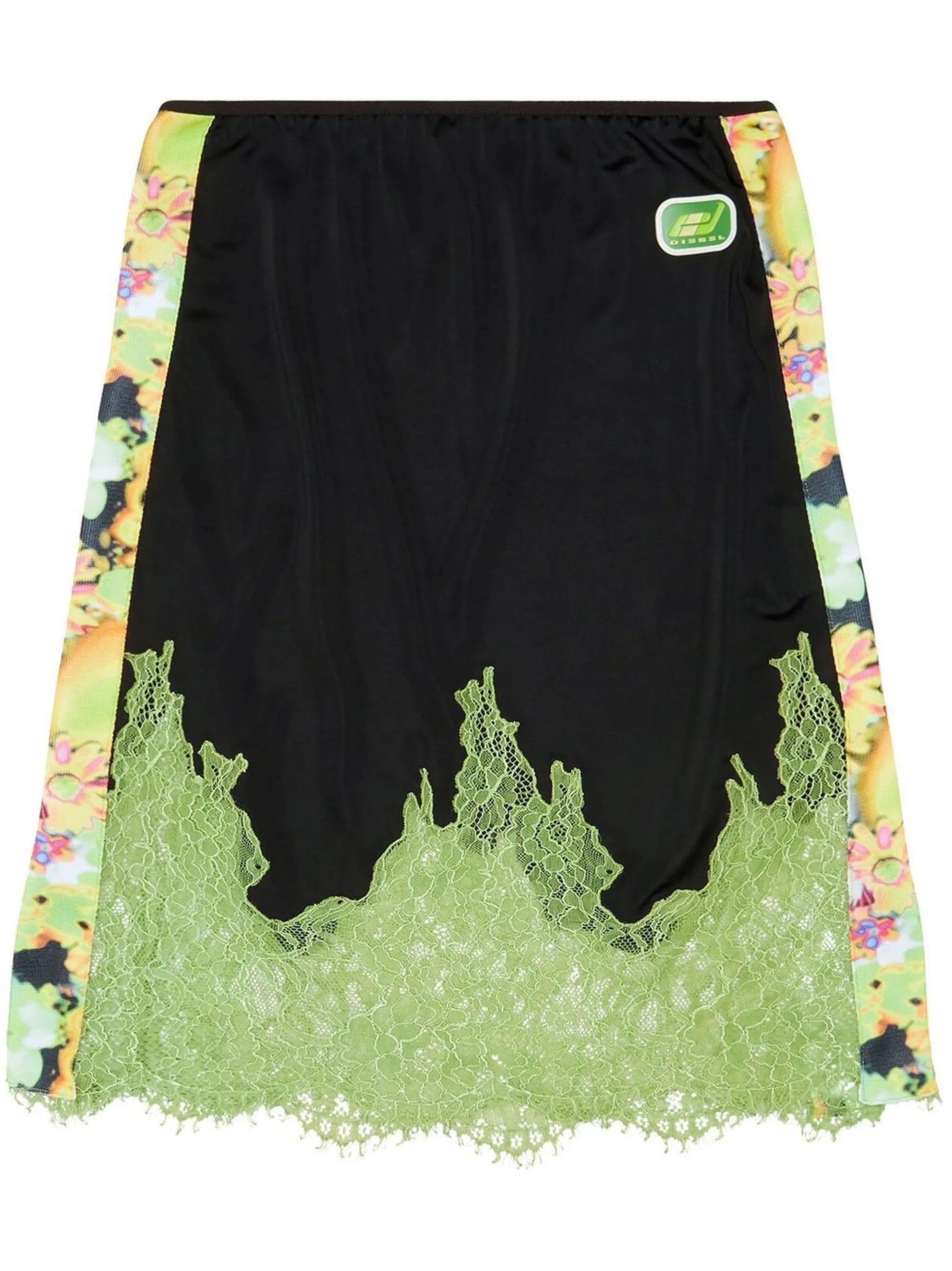 lace-embroidery logo skirt