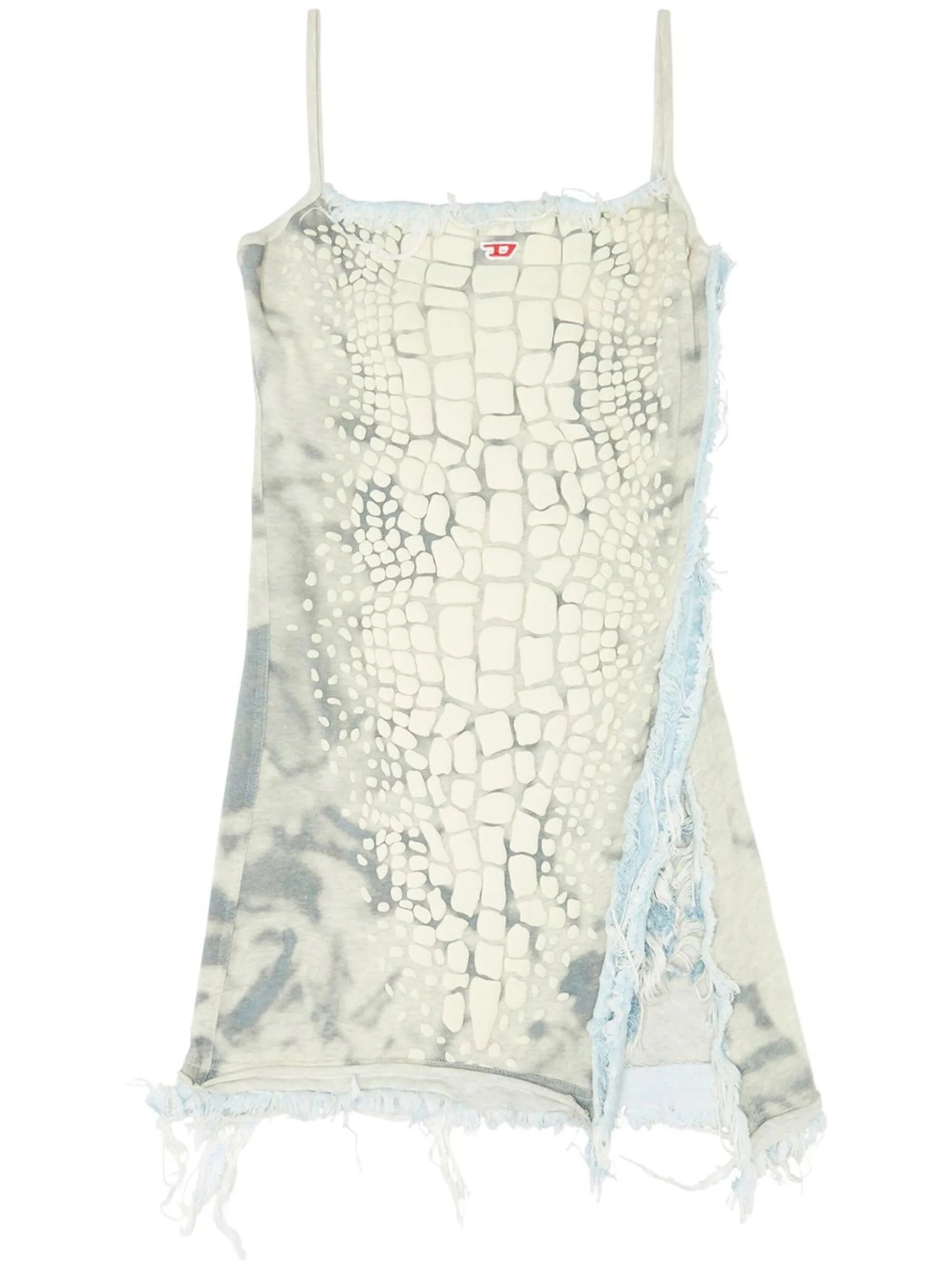 D-Hople crocodile-effect dress