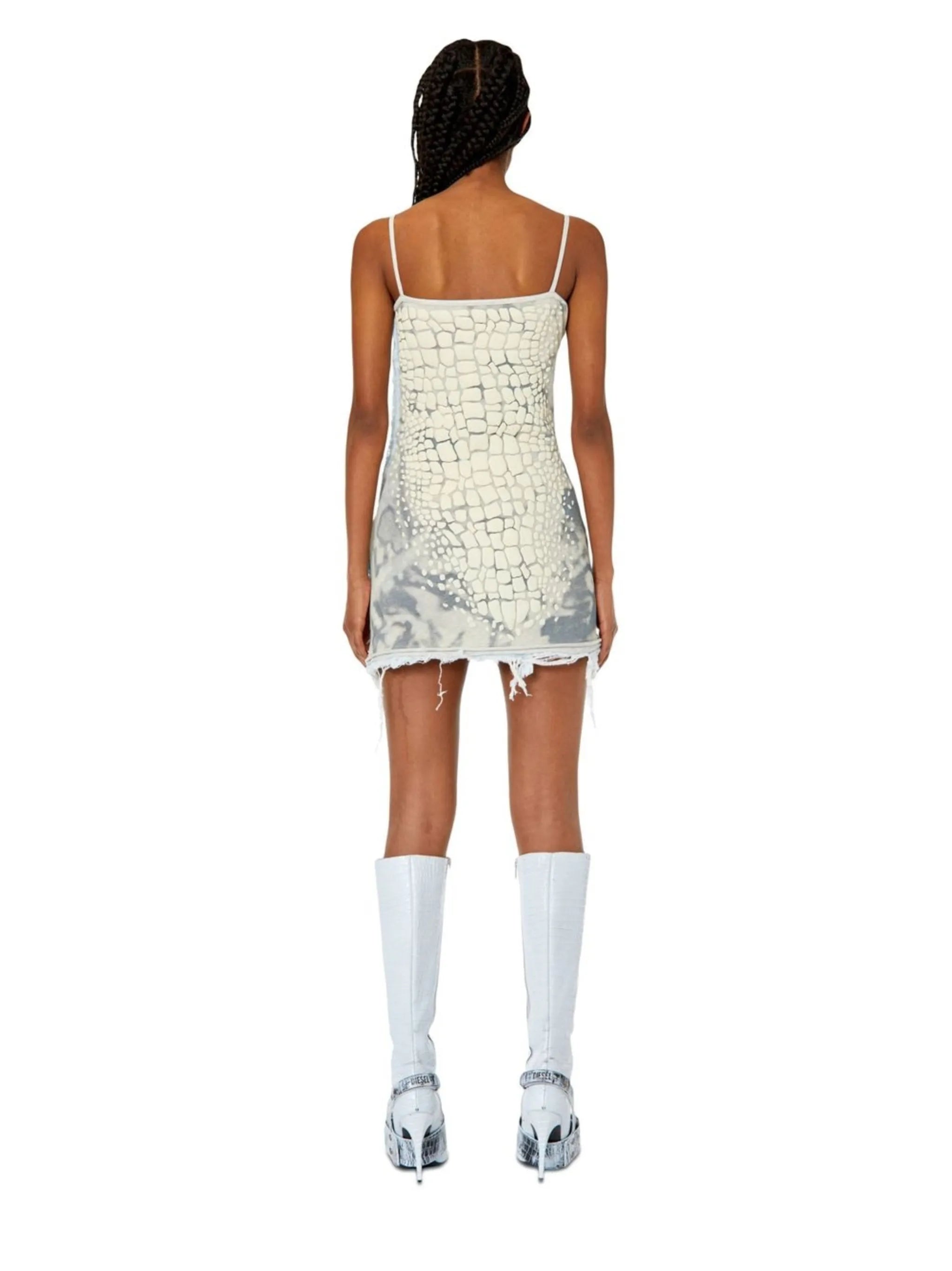 D-Hople crocodile-effect dress