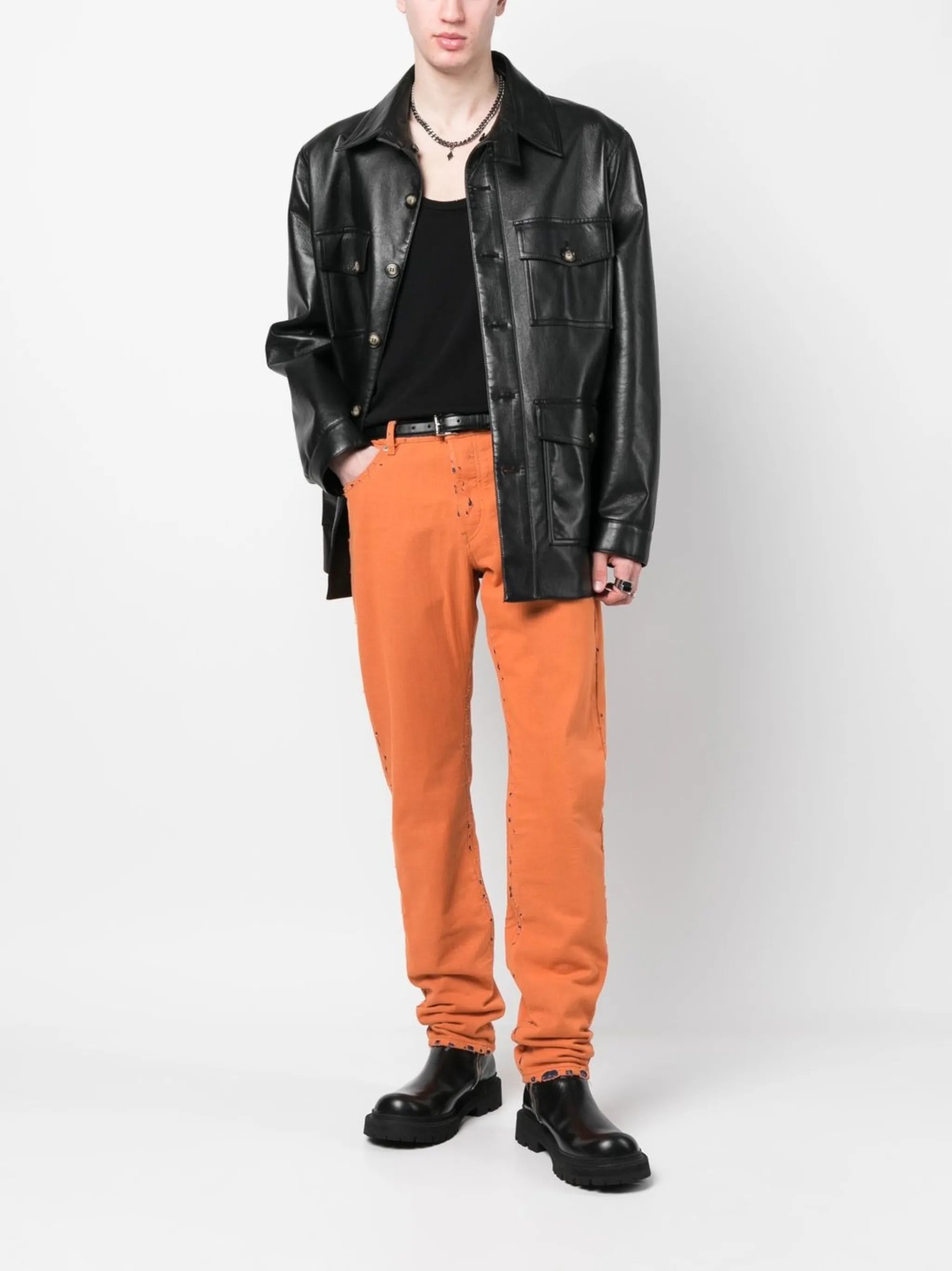 straight-leg jeans