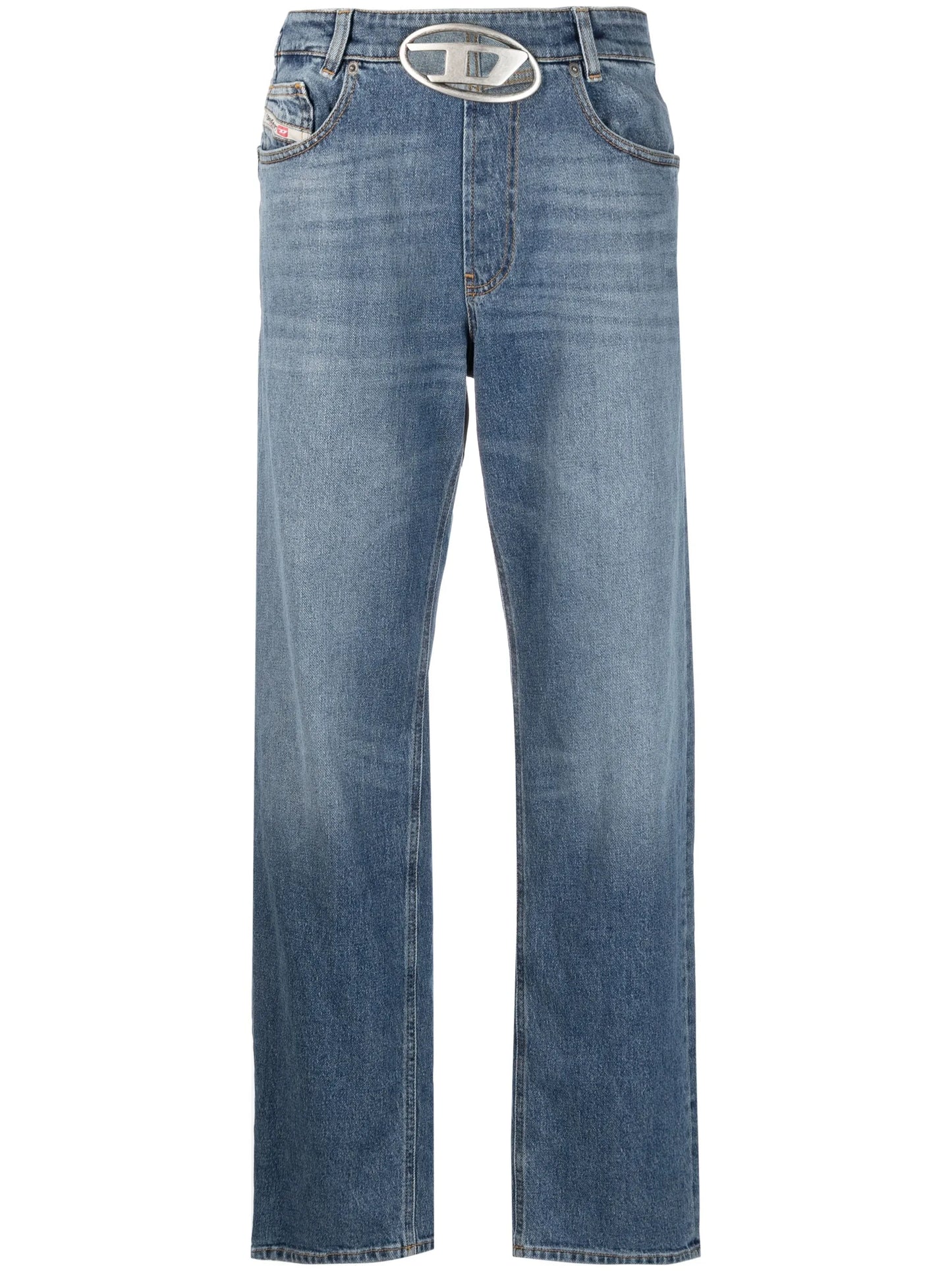 logo-plaque straight-leg jeans