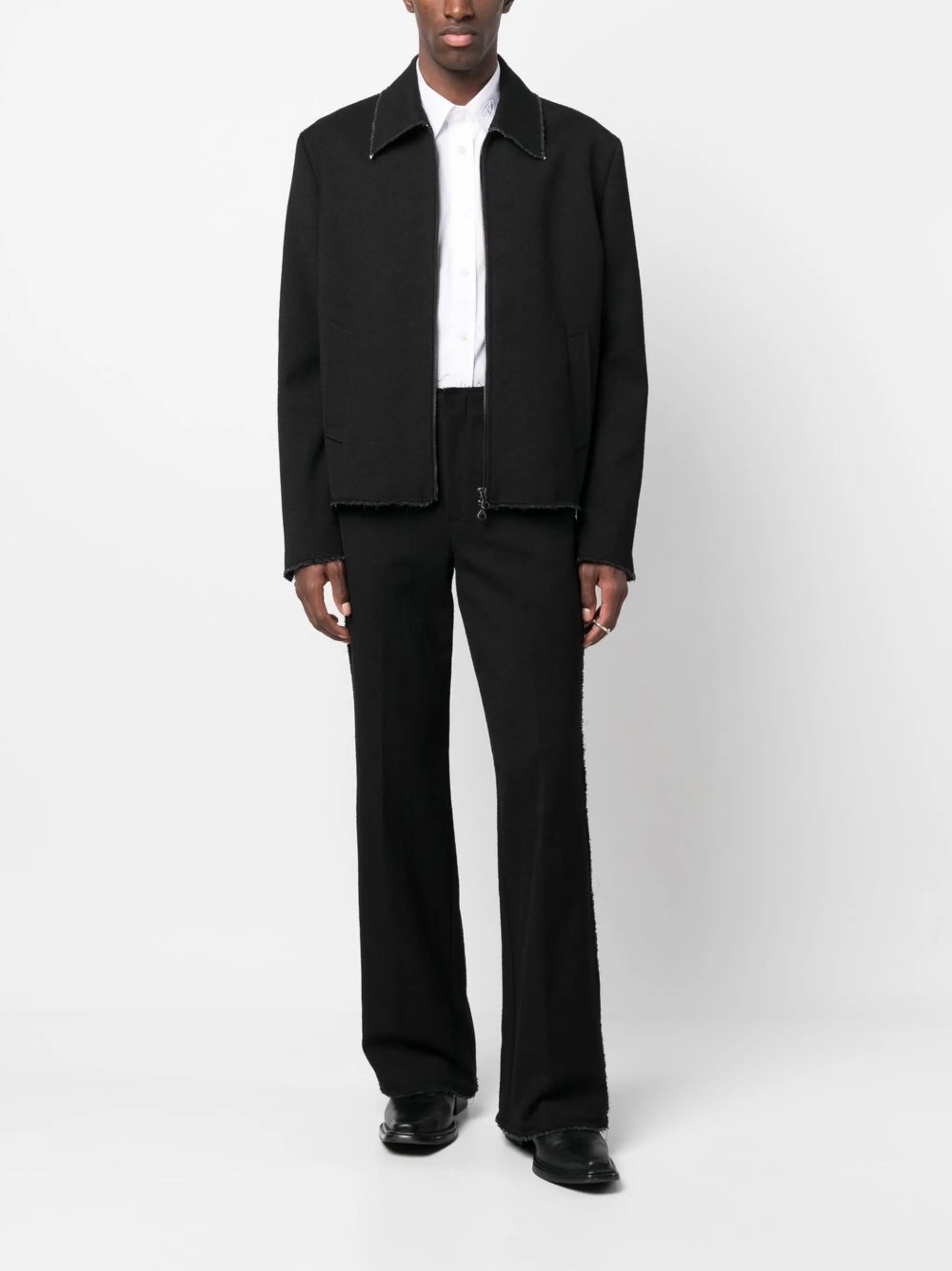 high-waisted trousers