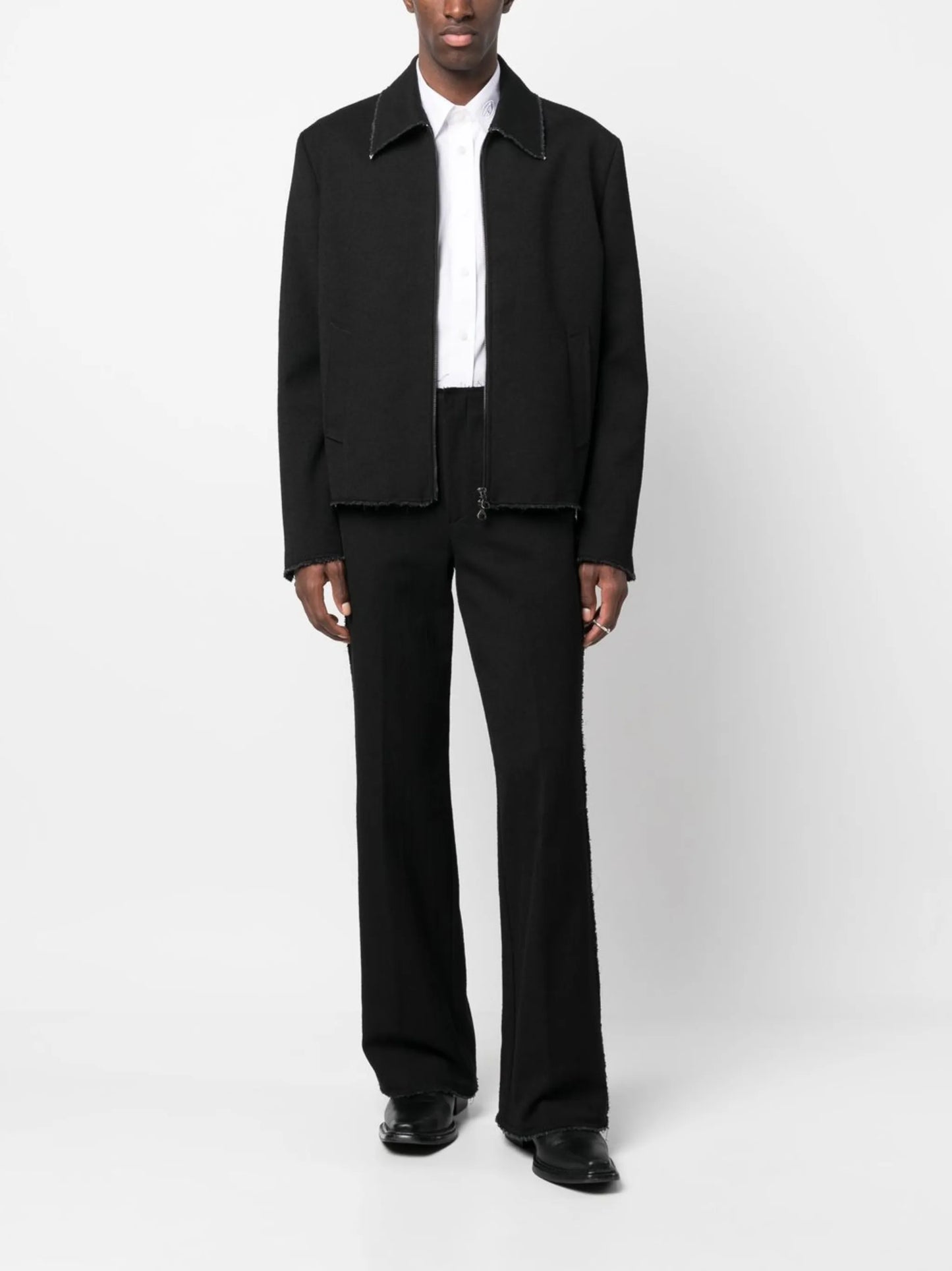 high-waisted trousers