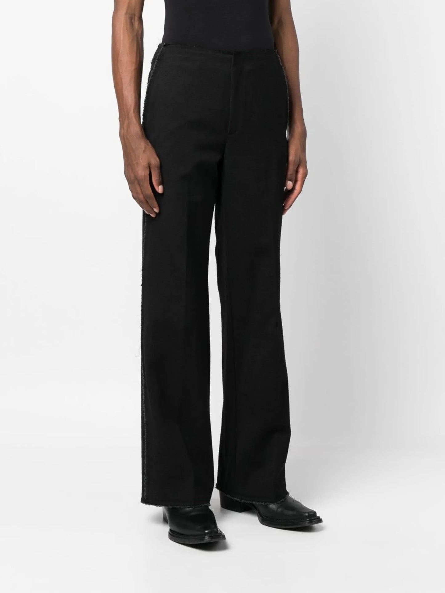 high-waisted trousers