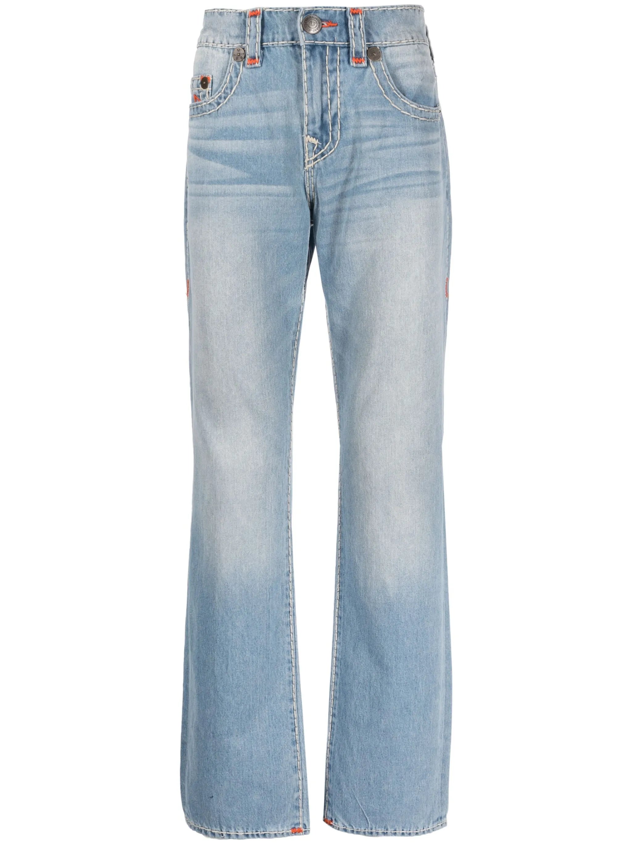 embroidered-logo lose-fit jeans