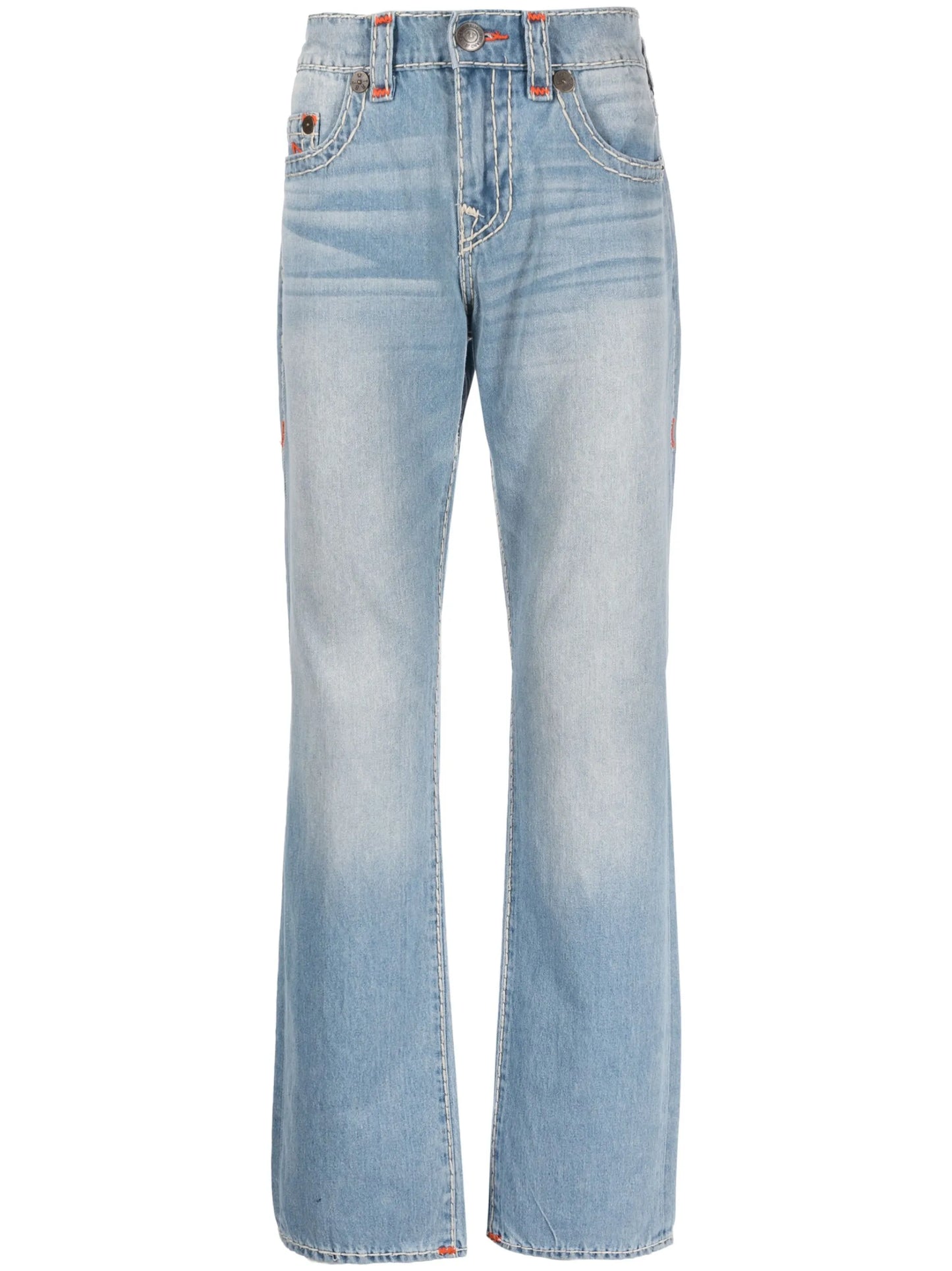 embroidered-logo lose-fit jeans
