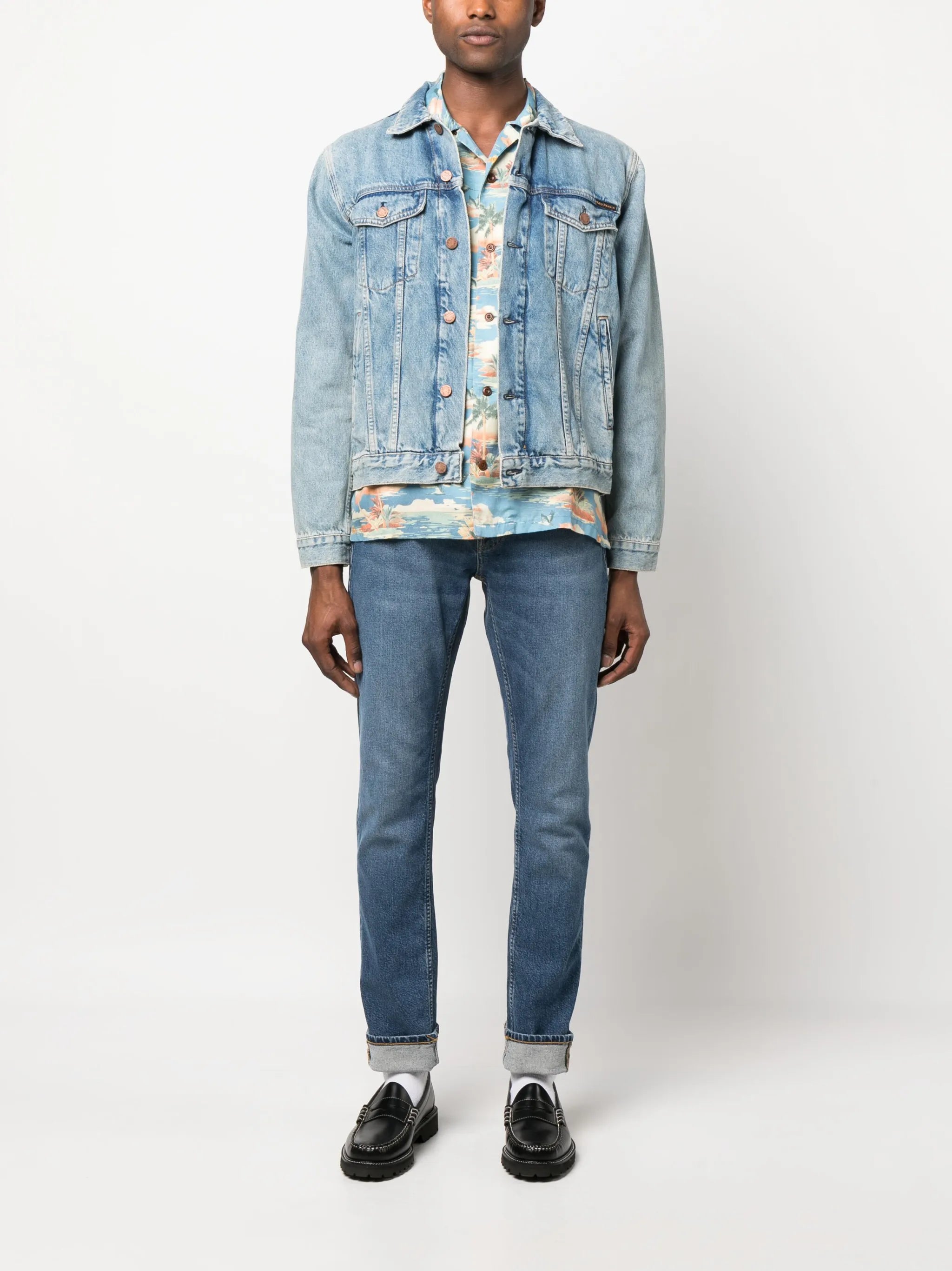 Robby washed-denim jacket