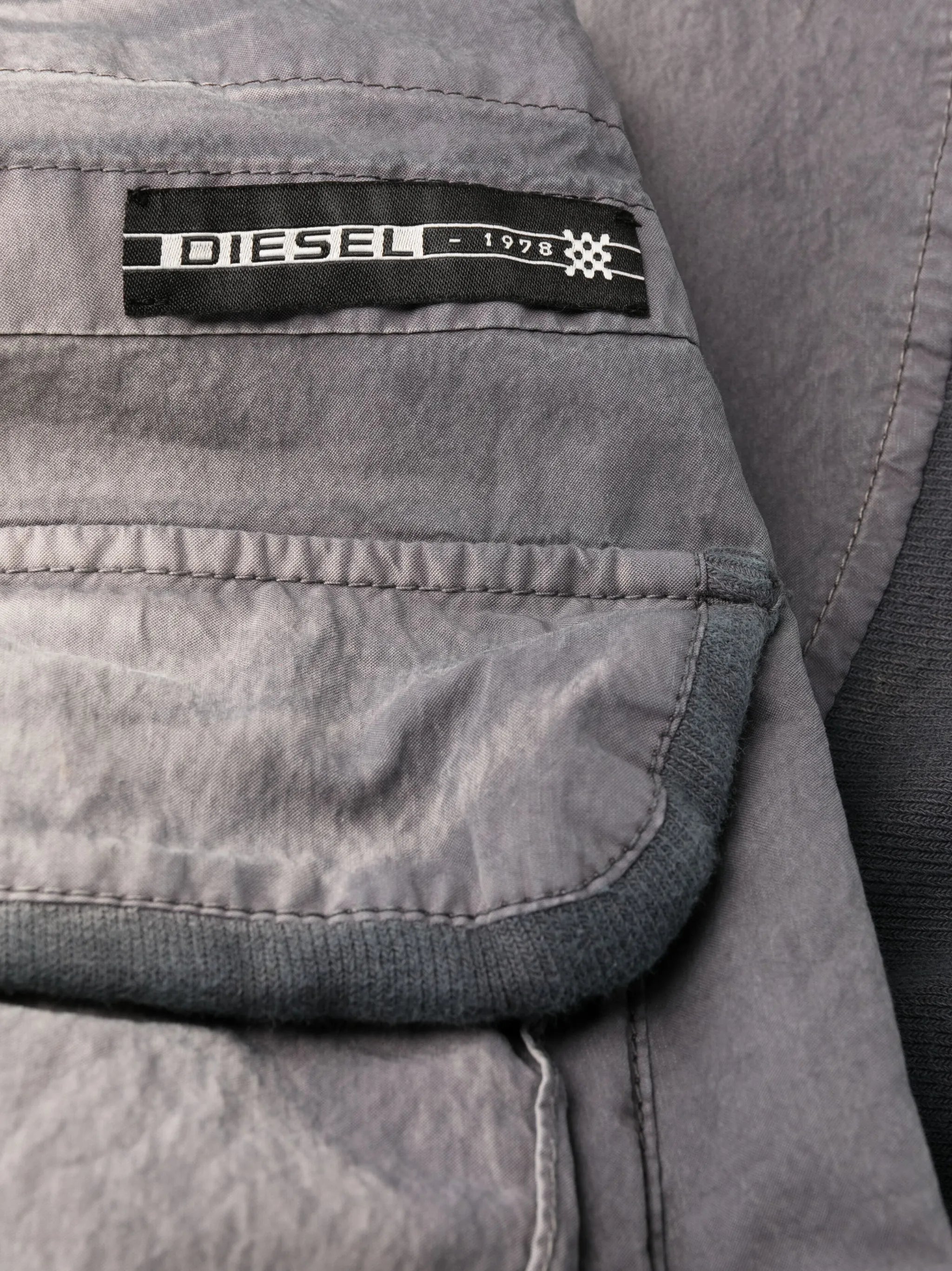 faded-effect cotton trousers