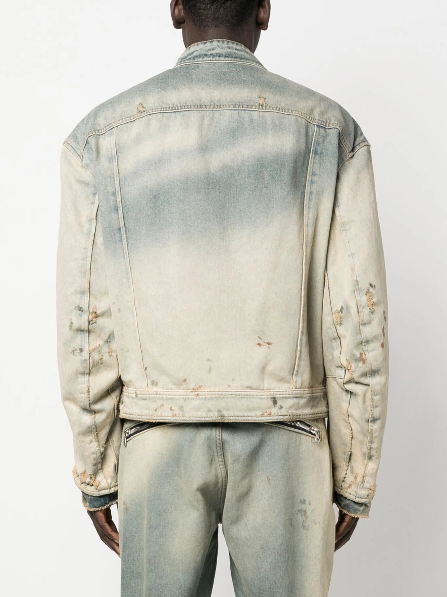 faded-effect denim jacket