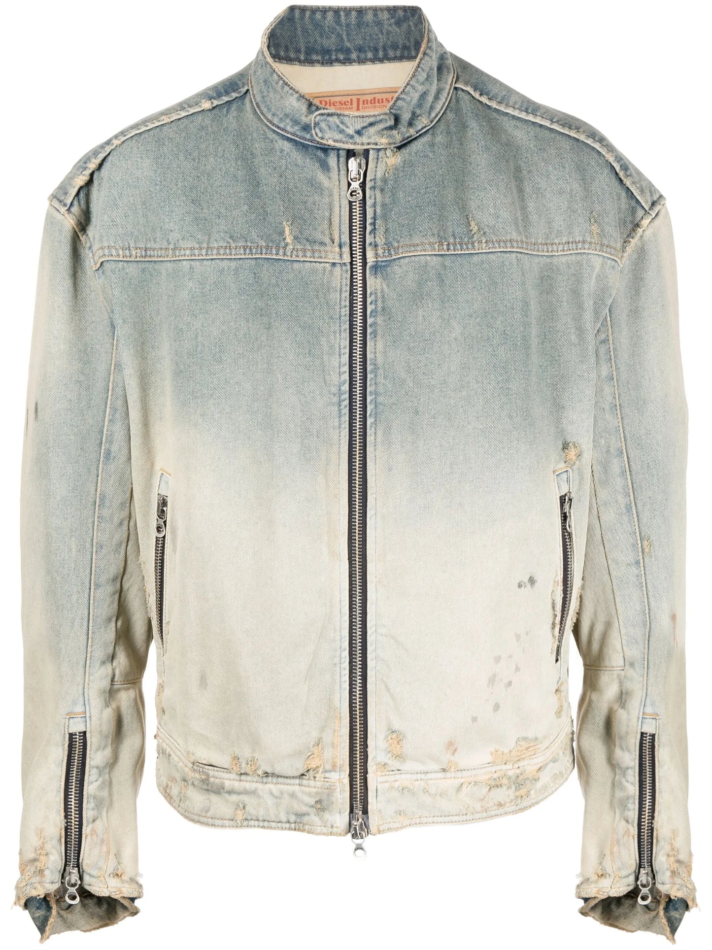 faded-effect denim jacket