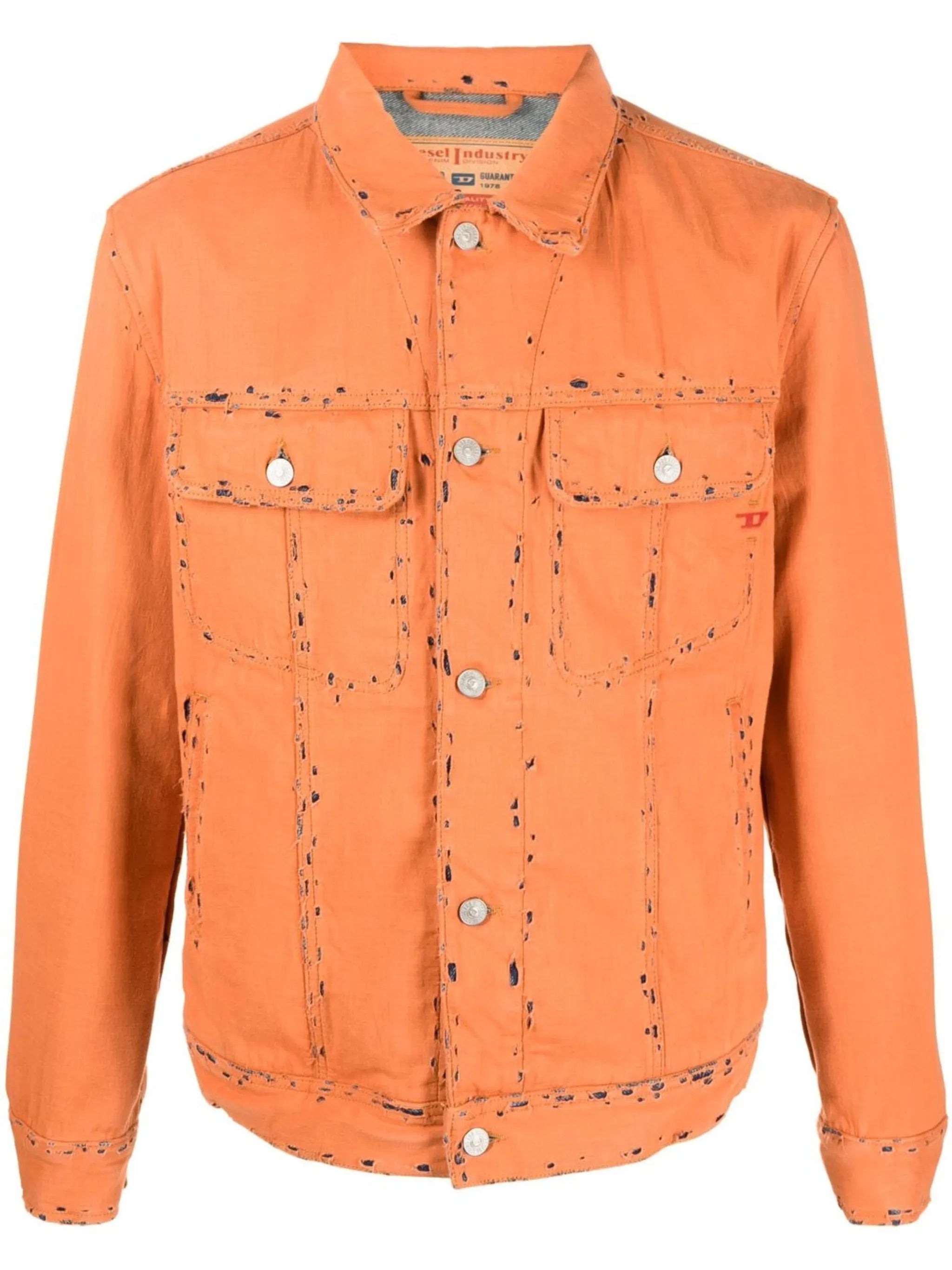 distressed denim jacket